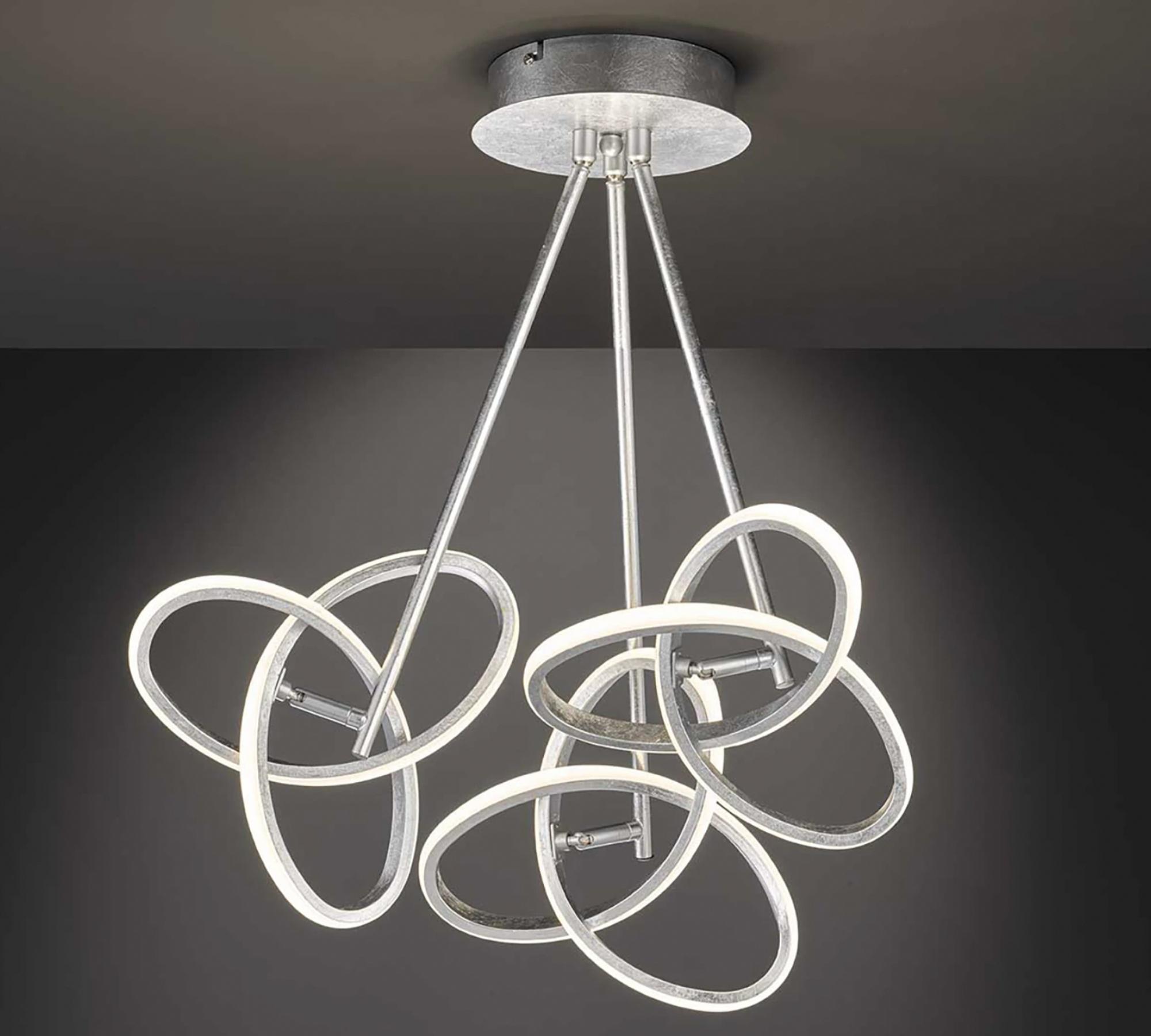 3-Flammige LED Pendelleuchte im geschwungenen Design