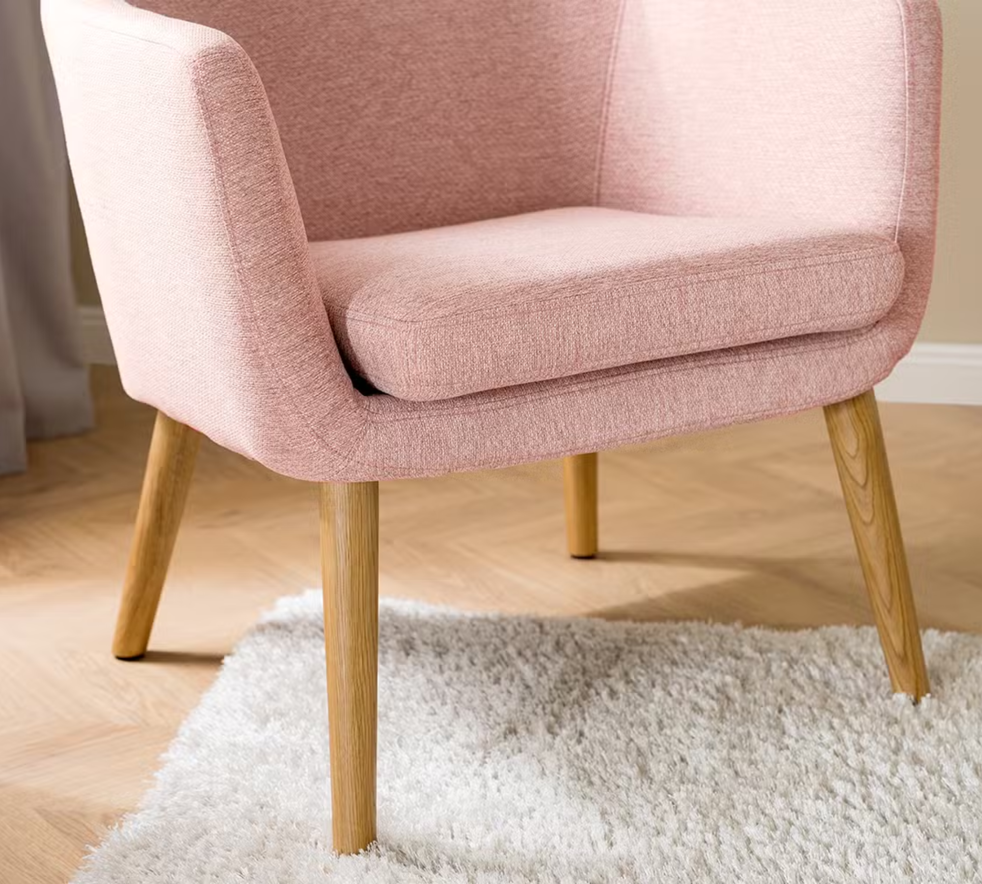 Loungesessel Webstoff Stefka Rosa
