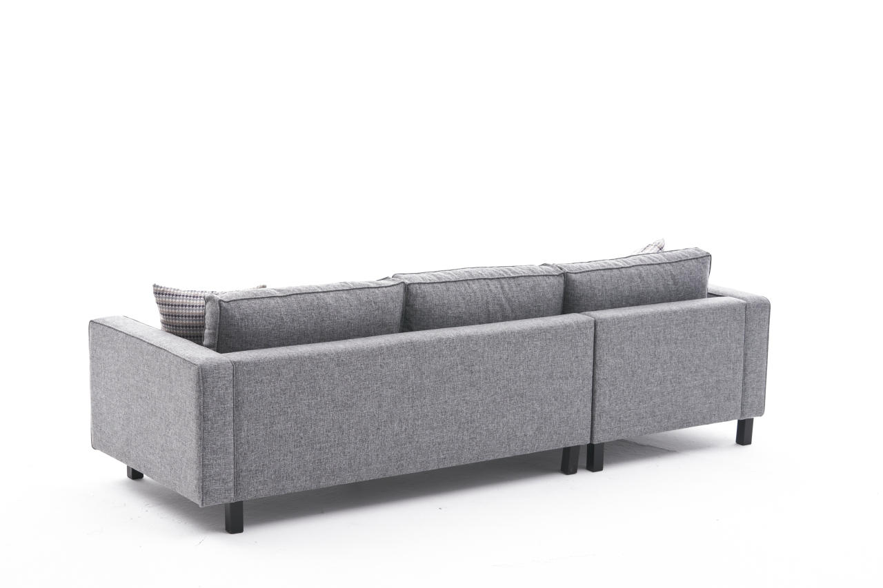 Kale Sofa Chaise Lounge Left Grey