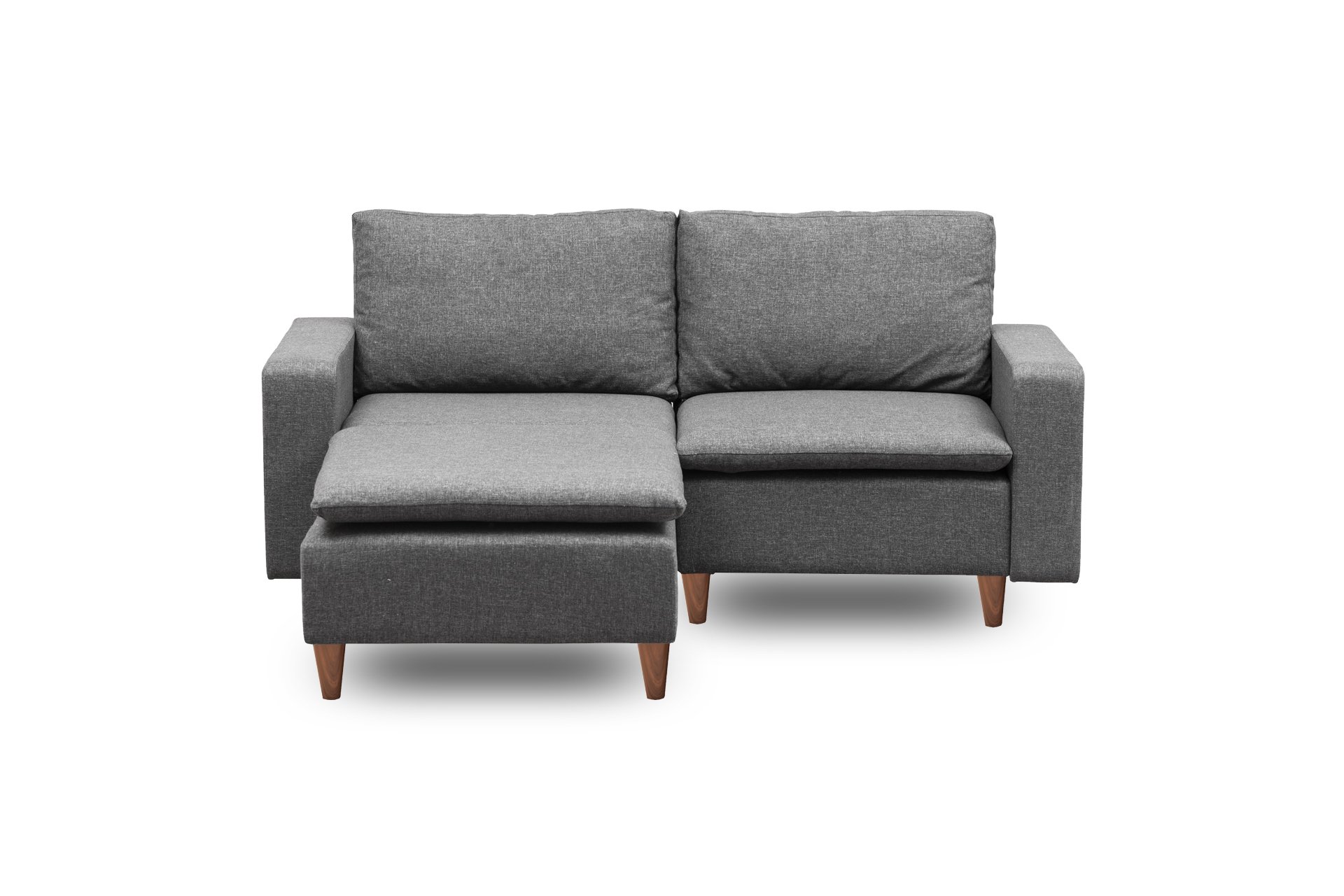 Lungo Mini Ecksofa Dunkelgrau