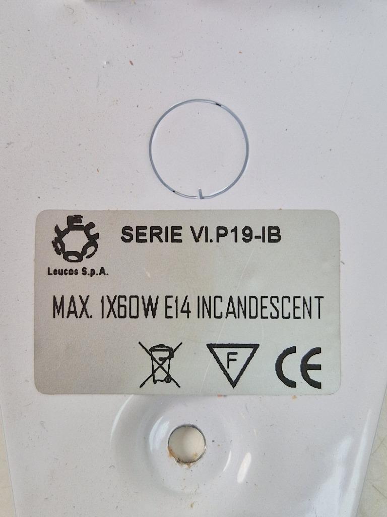 Vintage Wandleuchte Glas Metall Weiß 1980er Jahre