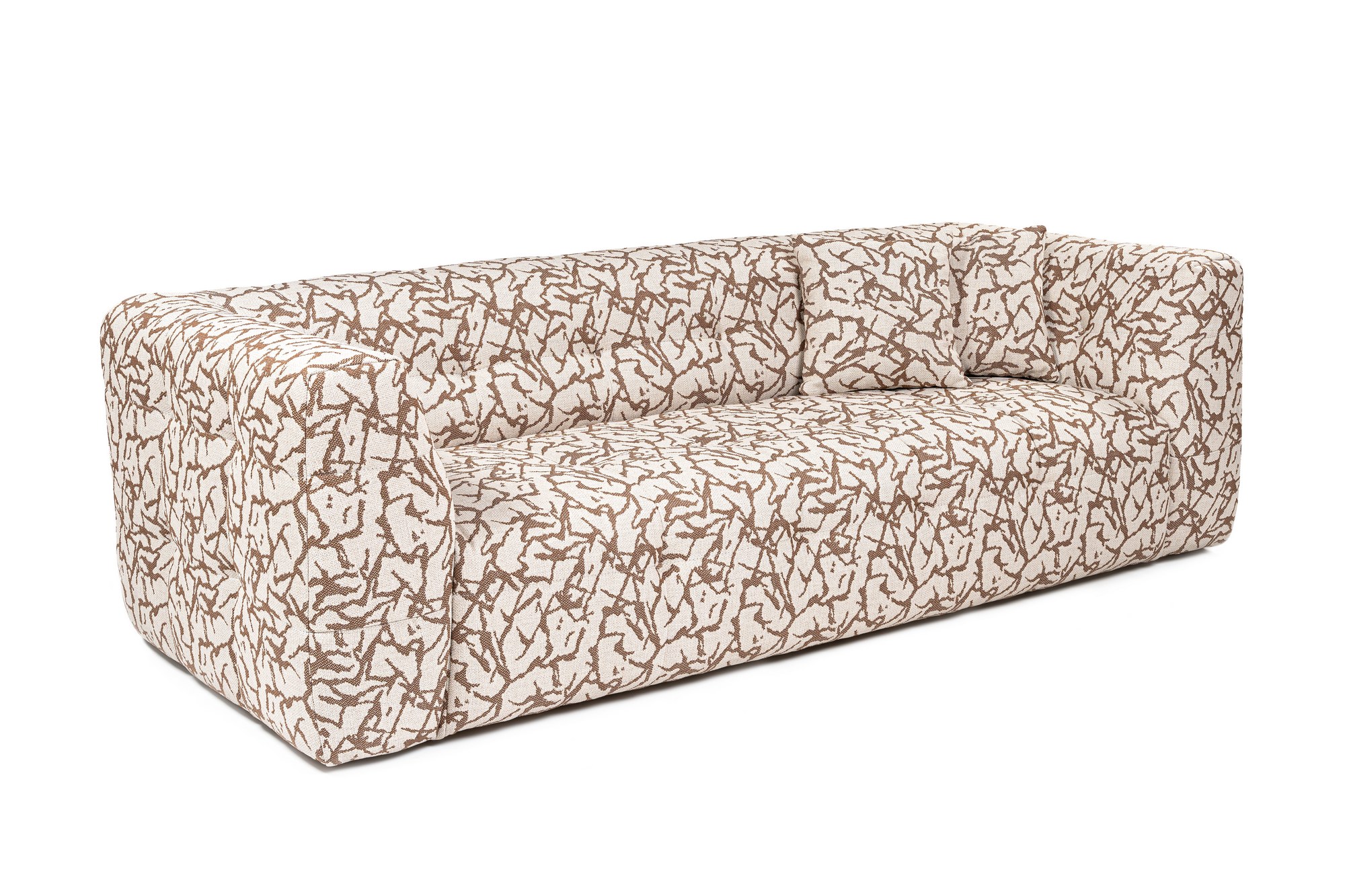 Cady Sofa 3-Sitzer Beige Gemustert