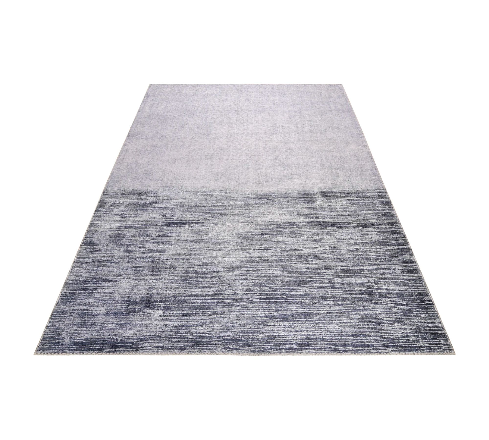 Kurzflorteppich Kunstfaser Lila Grau 60 cm x 100 cm
