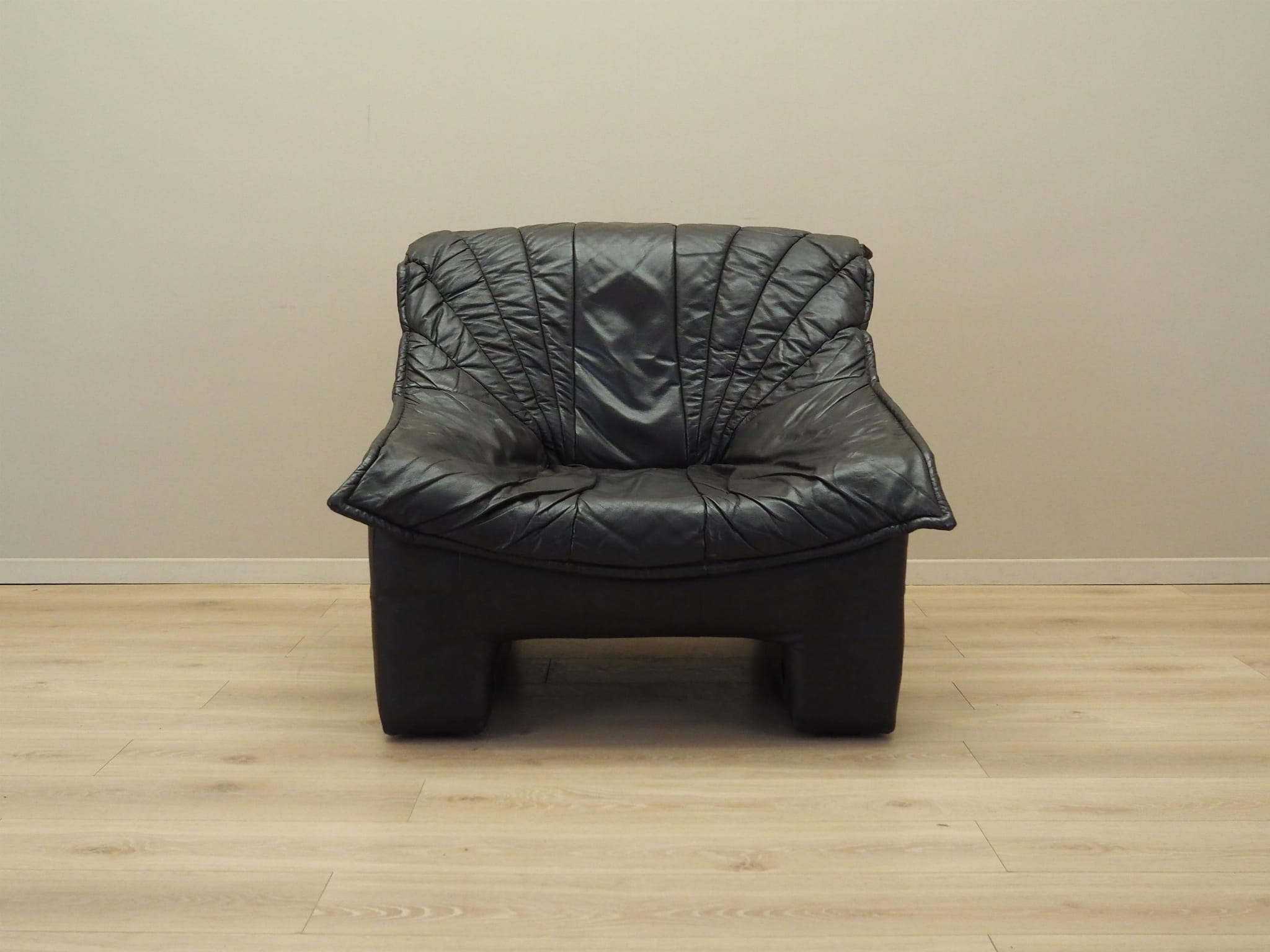 Armchair Leather Black 1960s
