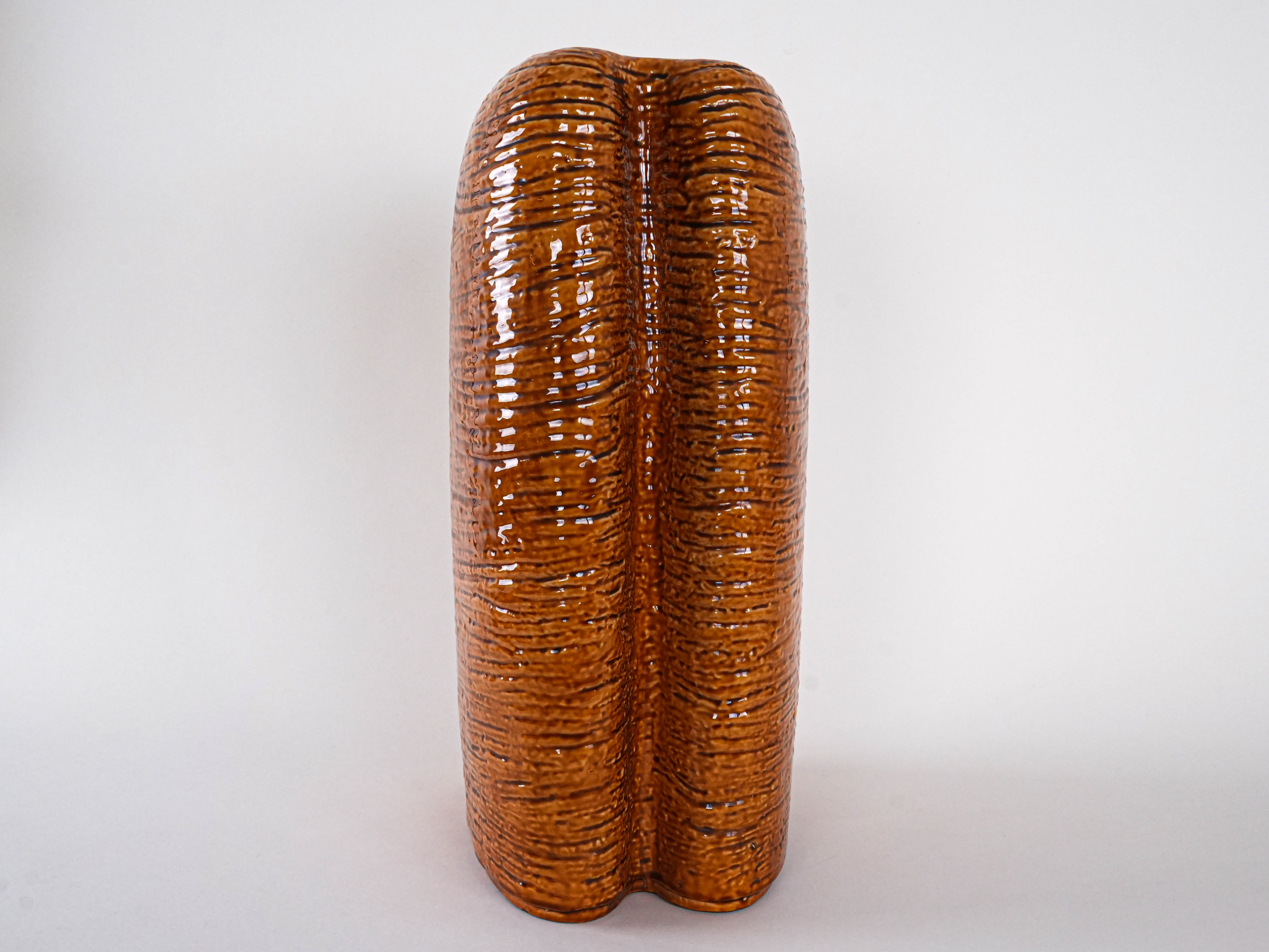 Keramikvase Braun