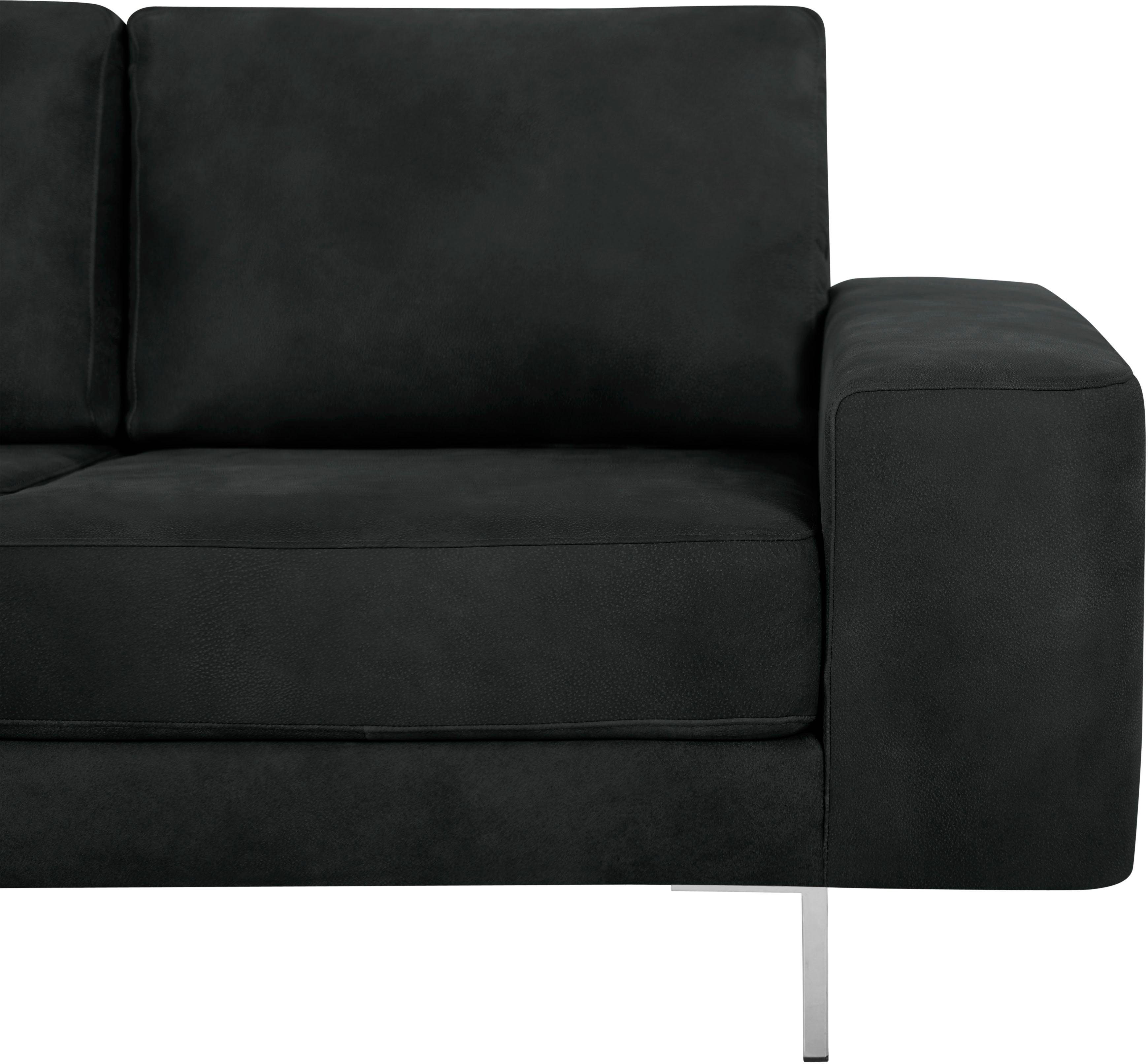 Lexgaard Sofa 3-Sitzer Rustico-Leder Metall Dunkelbraun