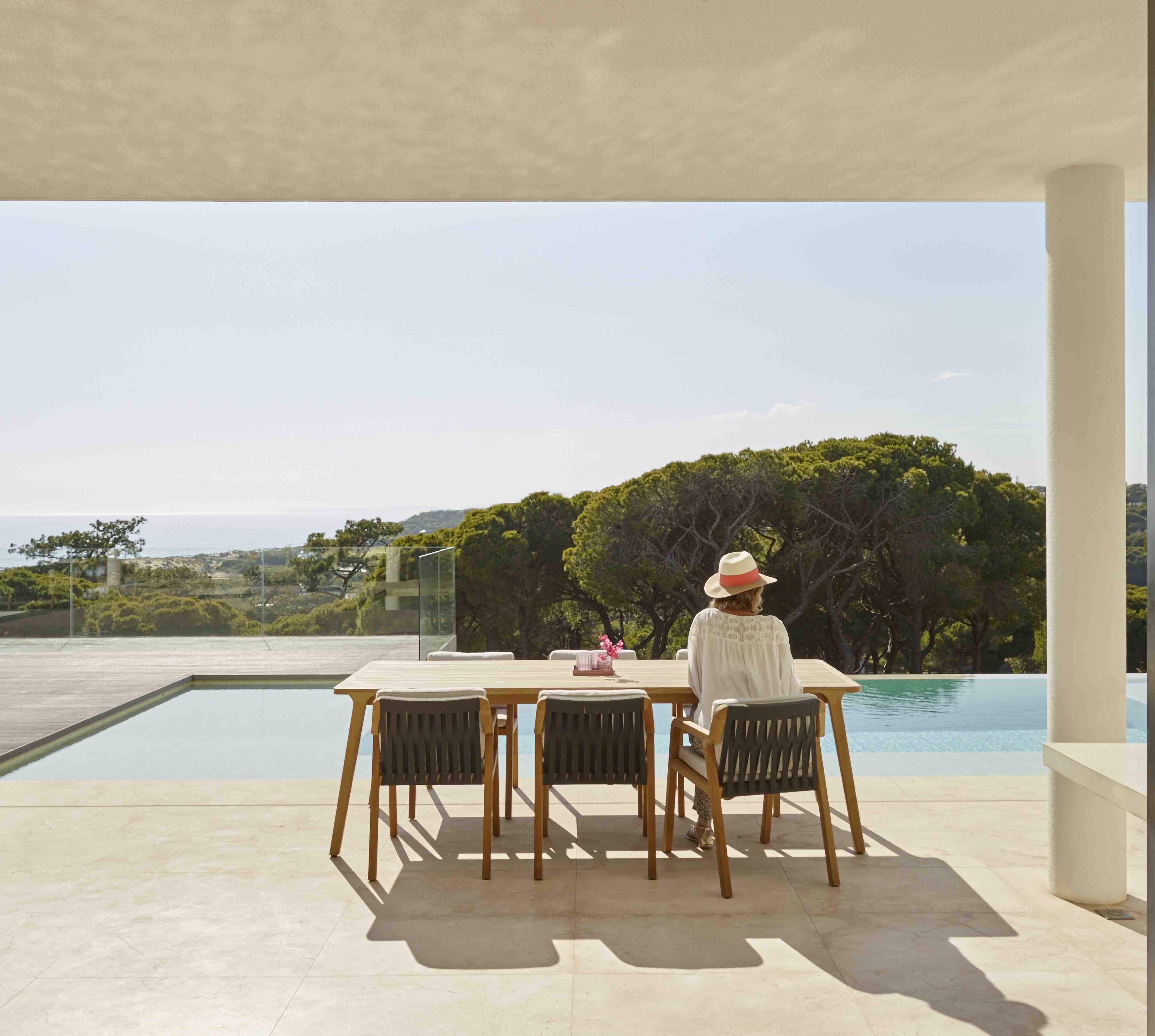 FLEXX Dining Table Teak Wood Brown 240x100 cm
