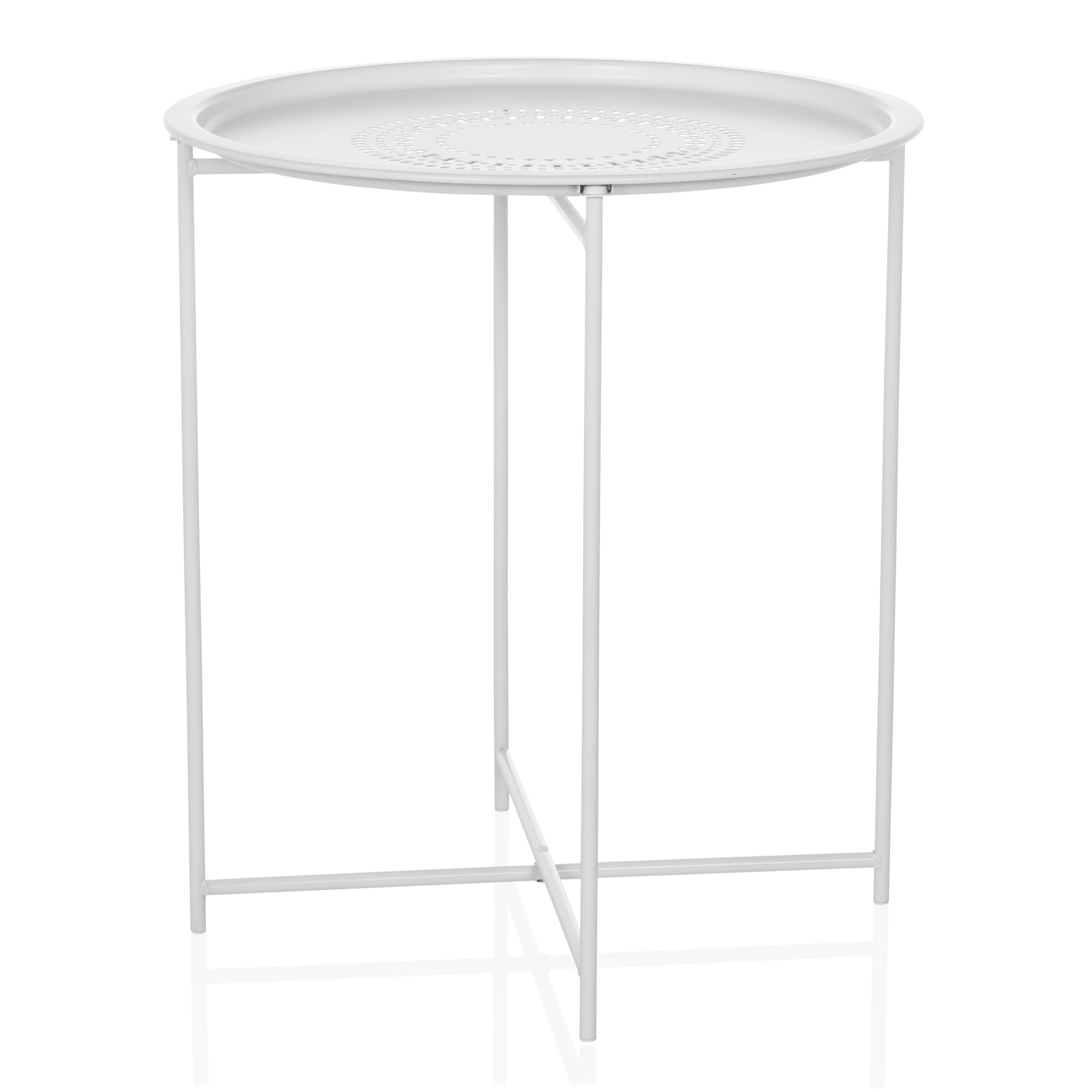 ALLRUND tavolino metallo bianco
