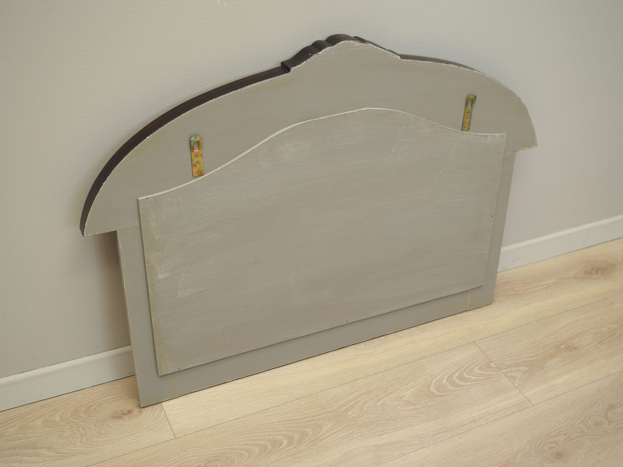Vintage Mirror Oak Wood Brown 1960s