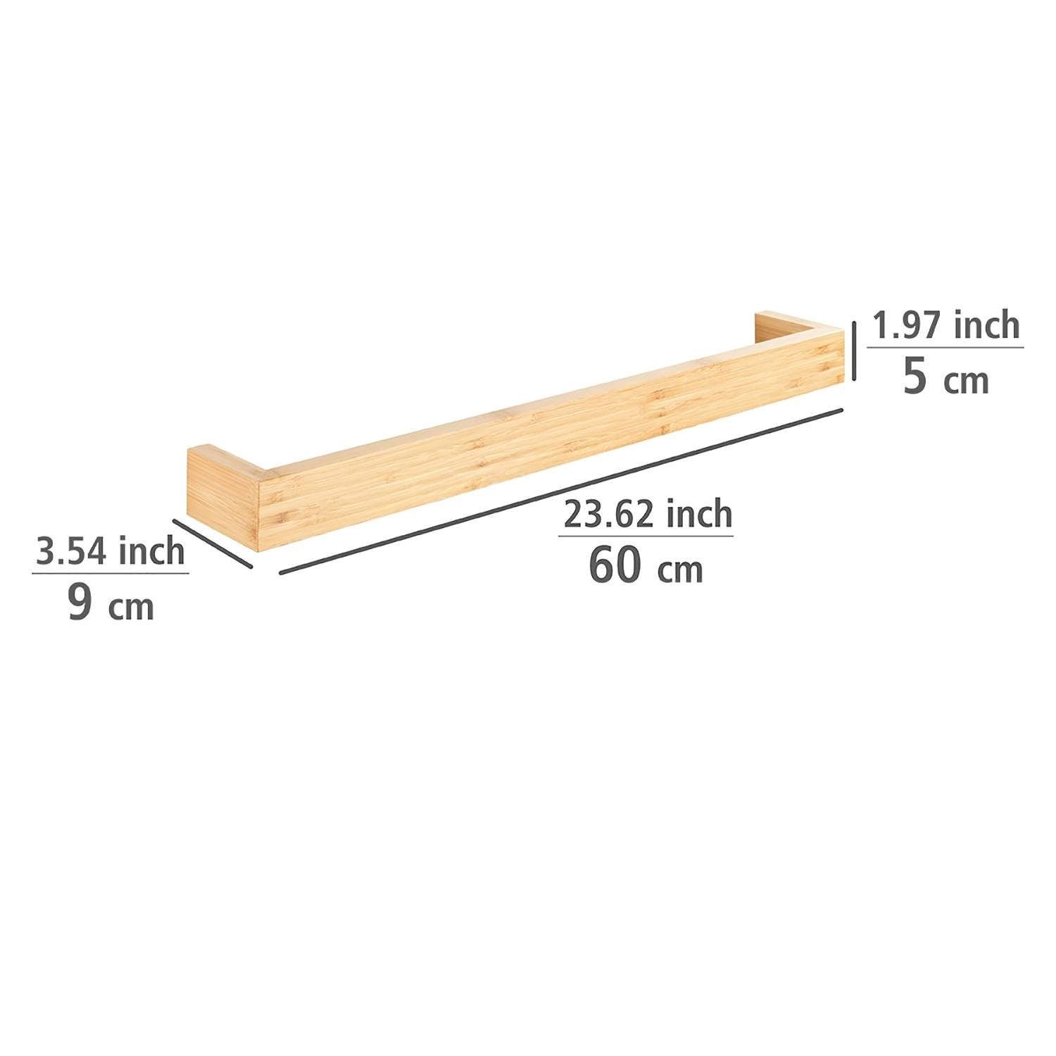Handtuchstange Bambusa Bambus Natur Breite: 60 cm