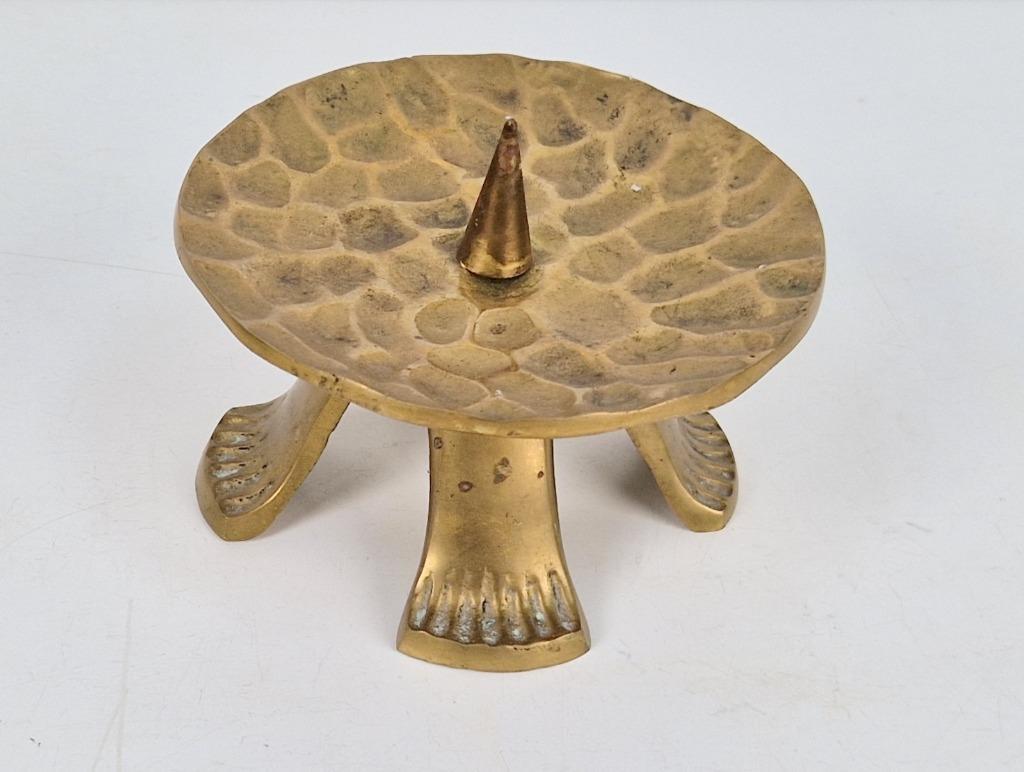 Vintage Kerzenständer Messing Metall Gold  1960er Jahre