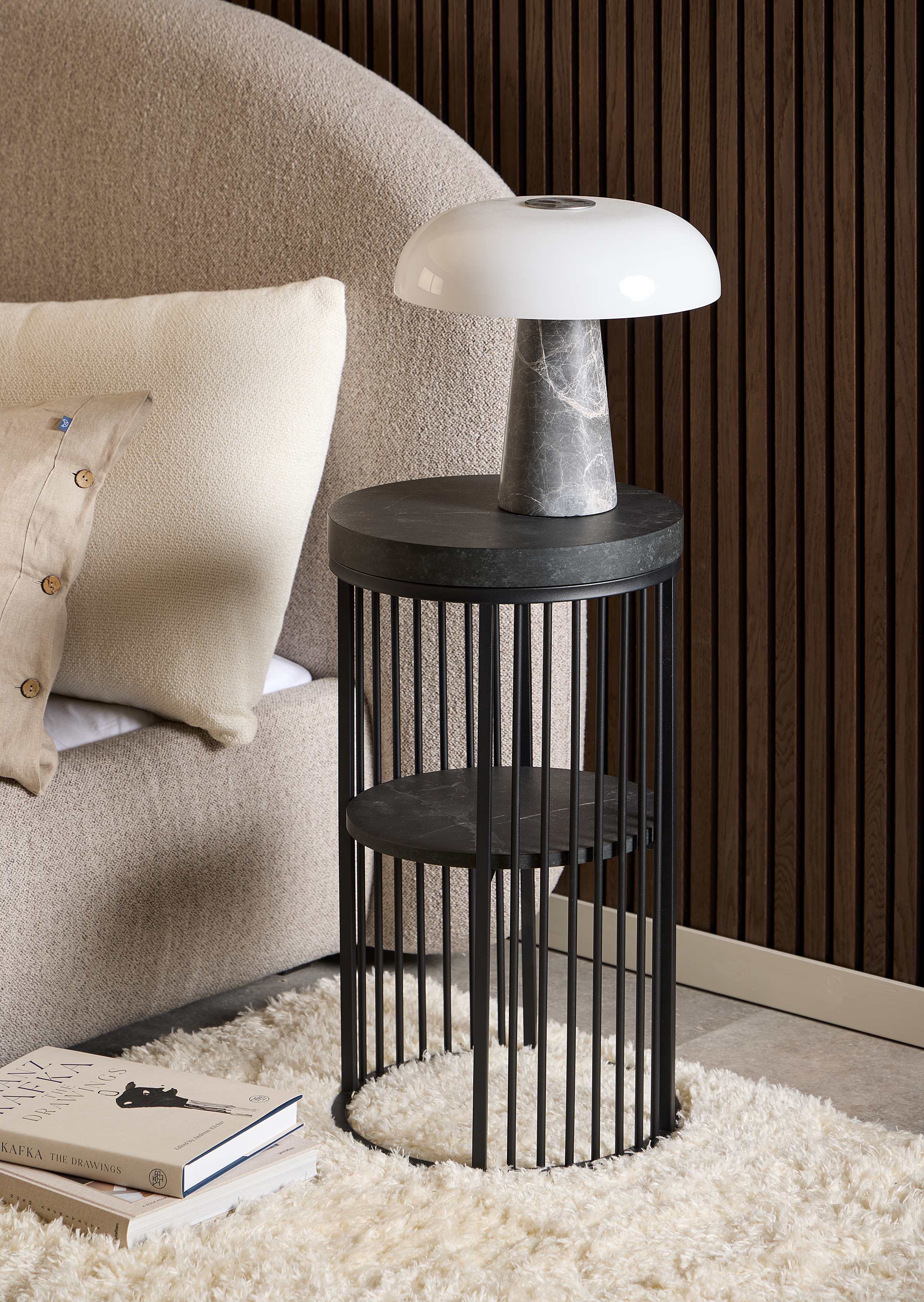 Mephisto Beistelltisch Marmor Schwarz Ø35cm