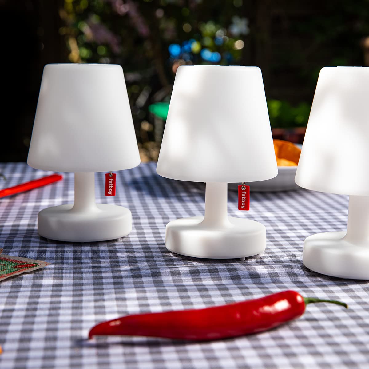 3x Edison The Mini Tischleuchte Kunststoff Weiß