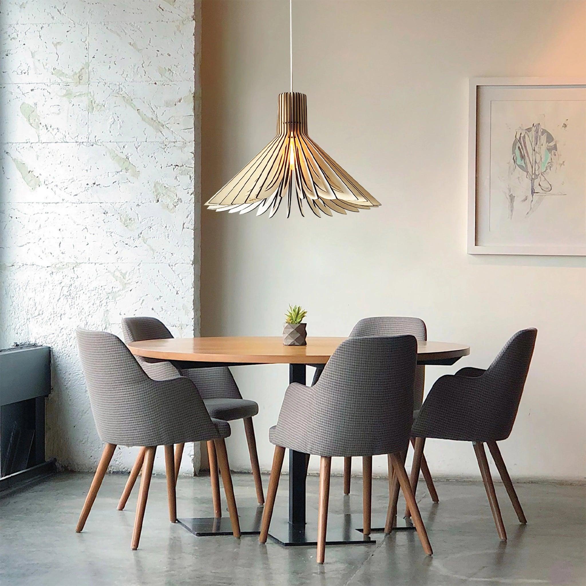 Ava Pendelleuchte Holz 57cm