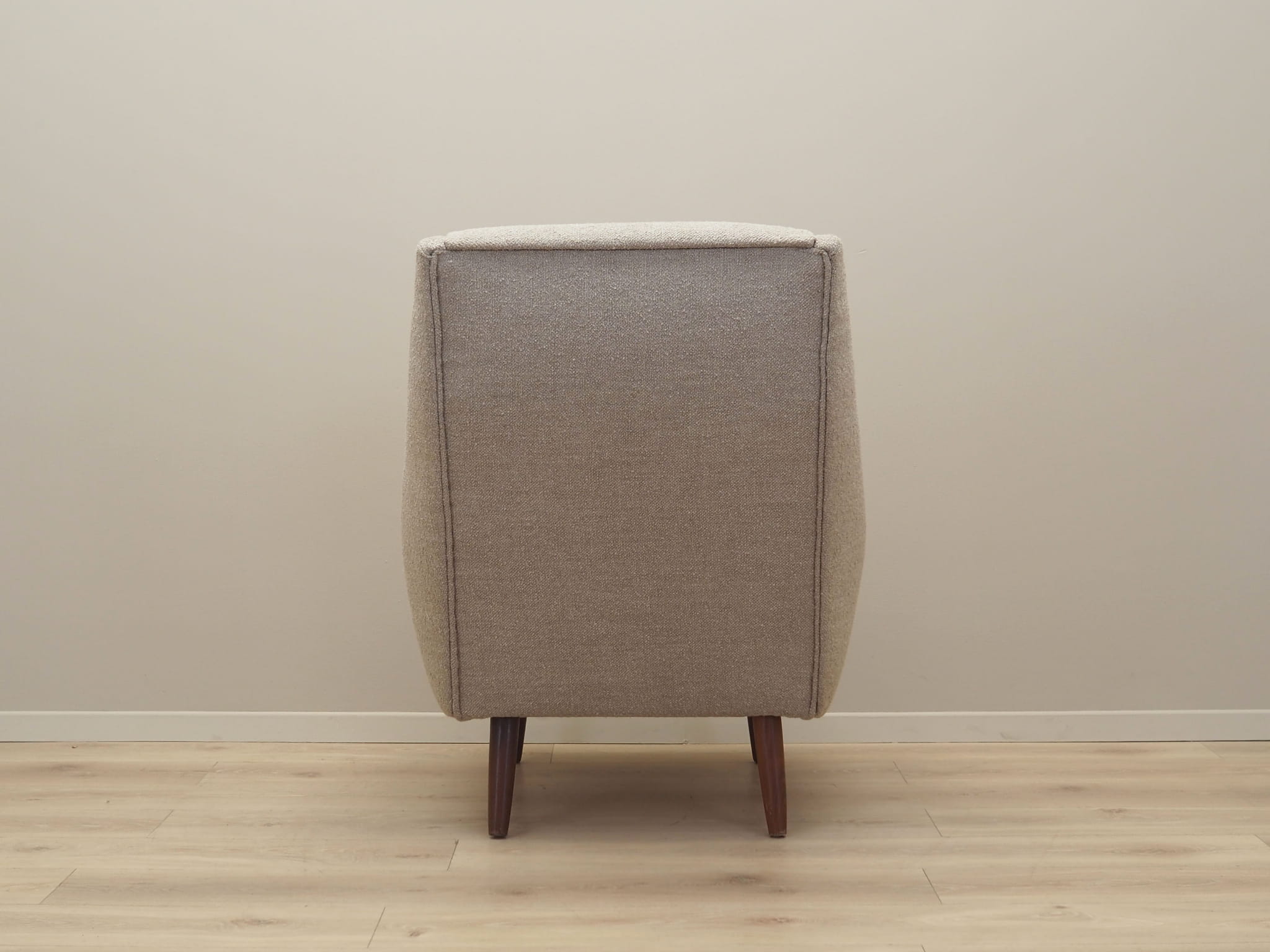 Vintage armchair Teak wood Textile Beige 1960s