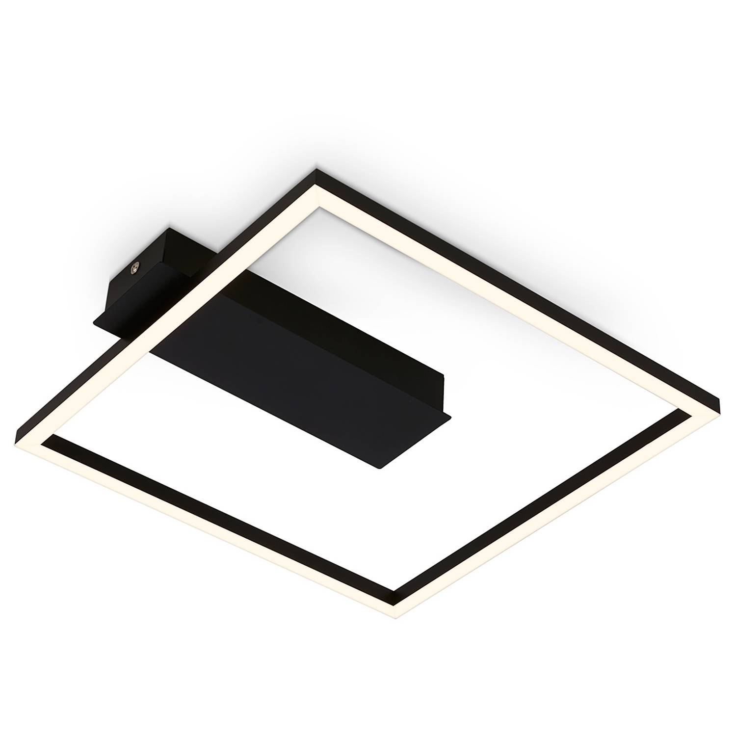 1-Flammig LED-Deckenleuchte Figa Aluminium Schwarz