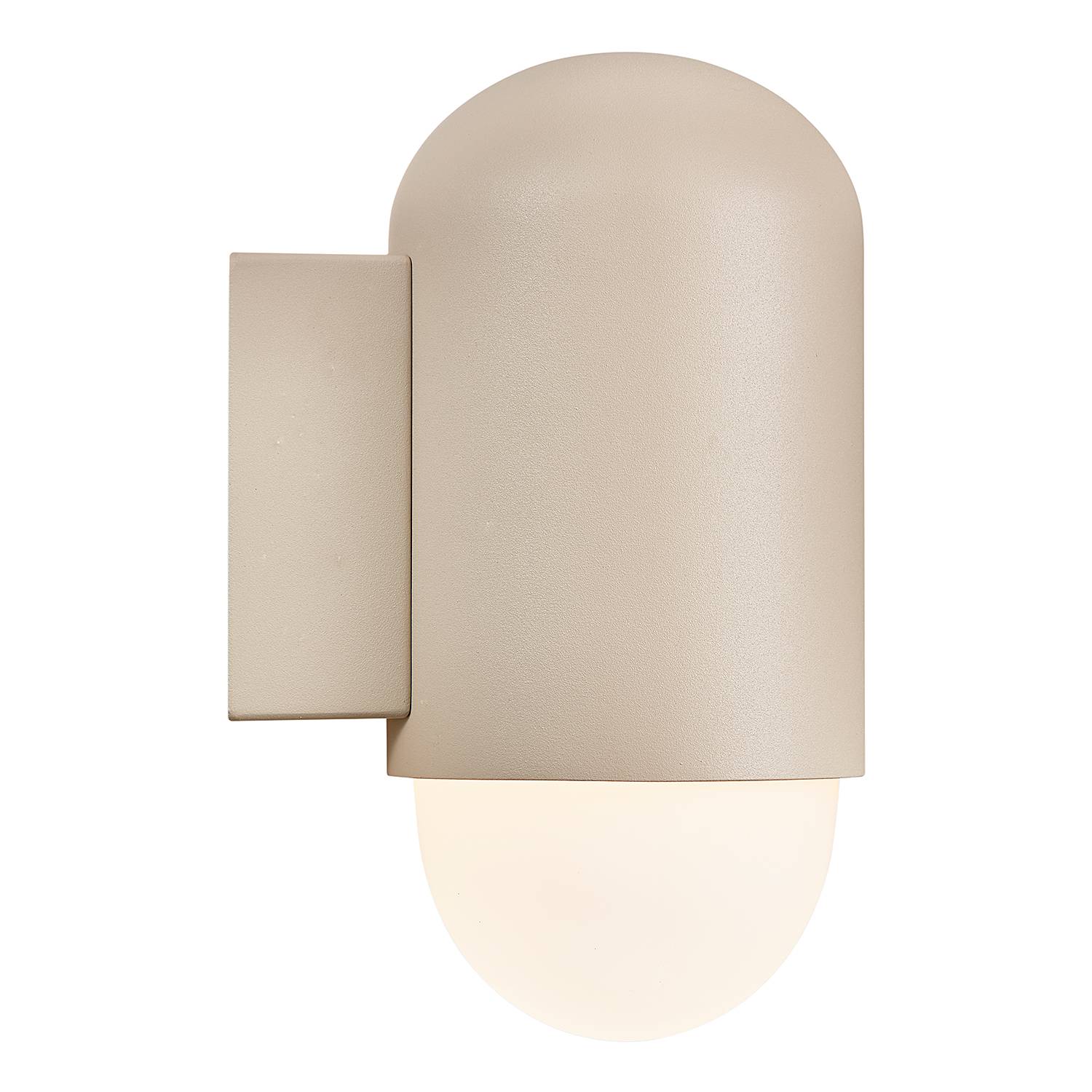 Outdoor Wandleuchte Heka Aluminium / Glas 1-flammig Beige