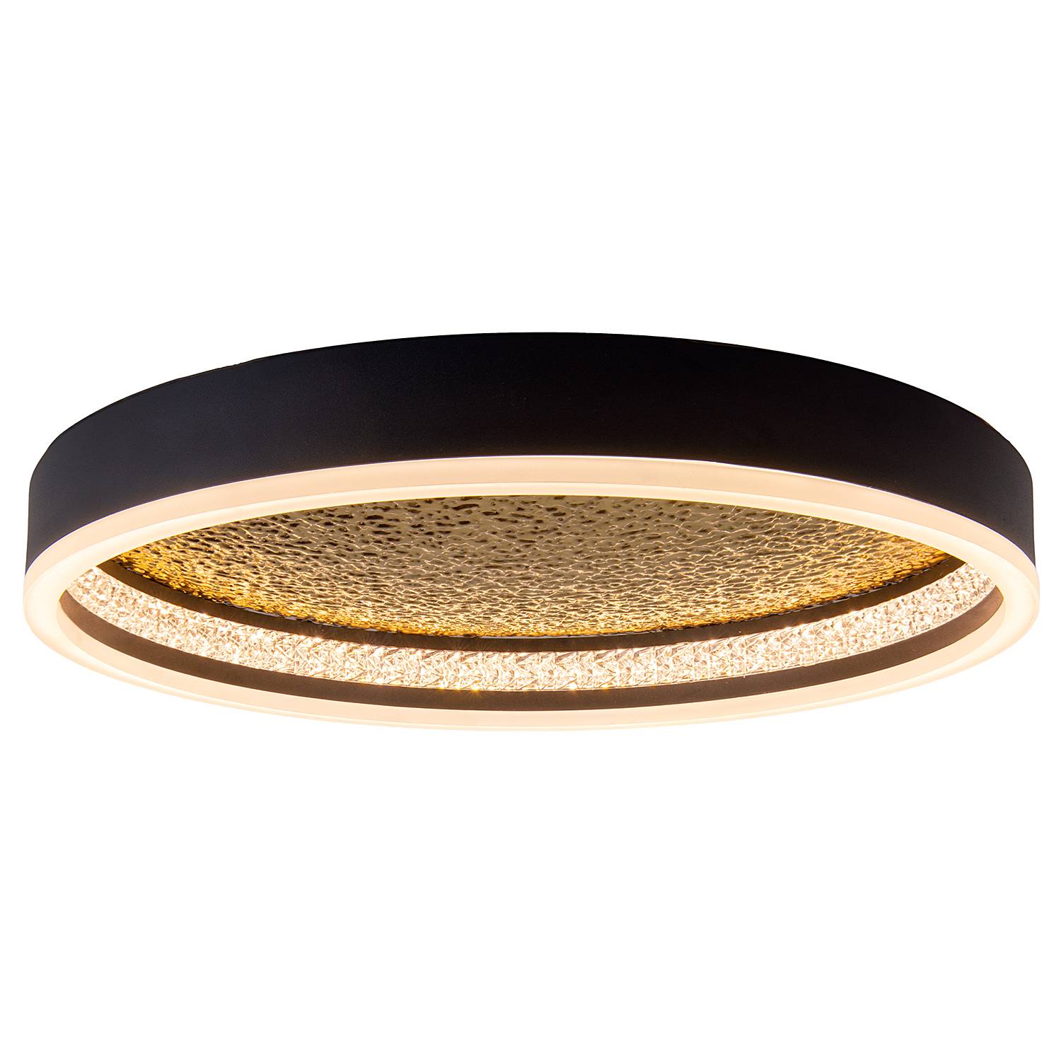 LED-Deckenleuchte Arany Eisen Acrylglas Schwarz Messing