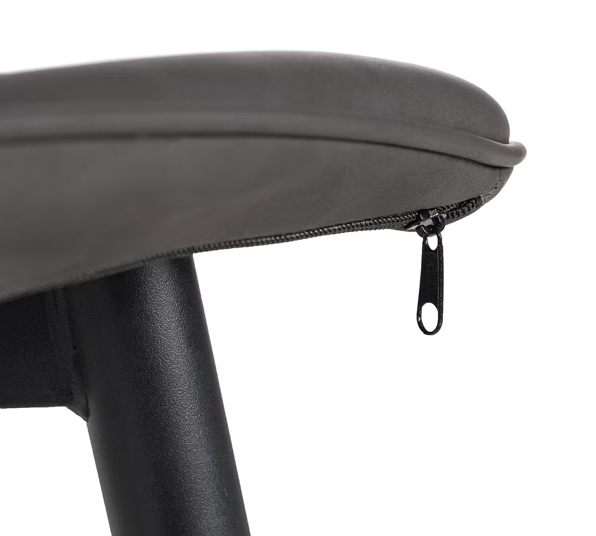 2x Chair Faux Leather Iron Anthracite