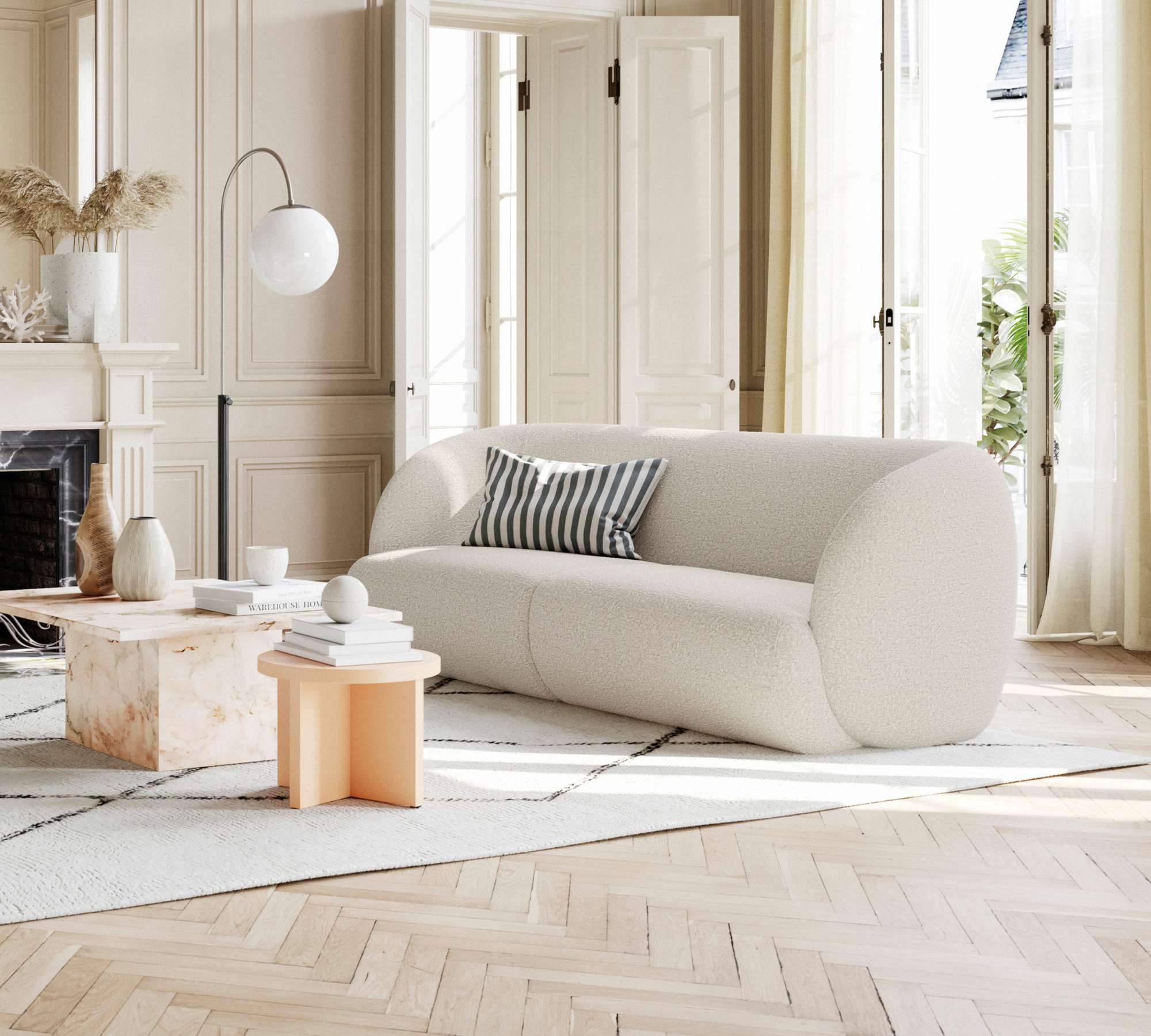 Design Award-Winning Paula Sofa 3-Seater Maya Cream