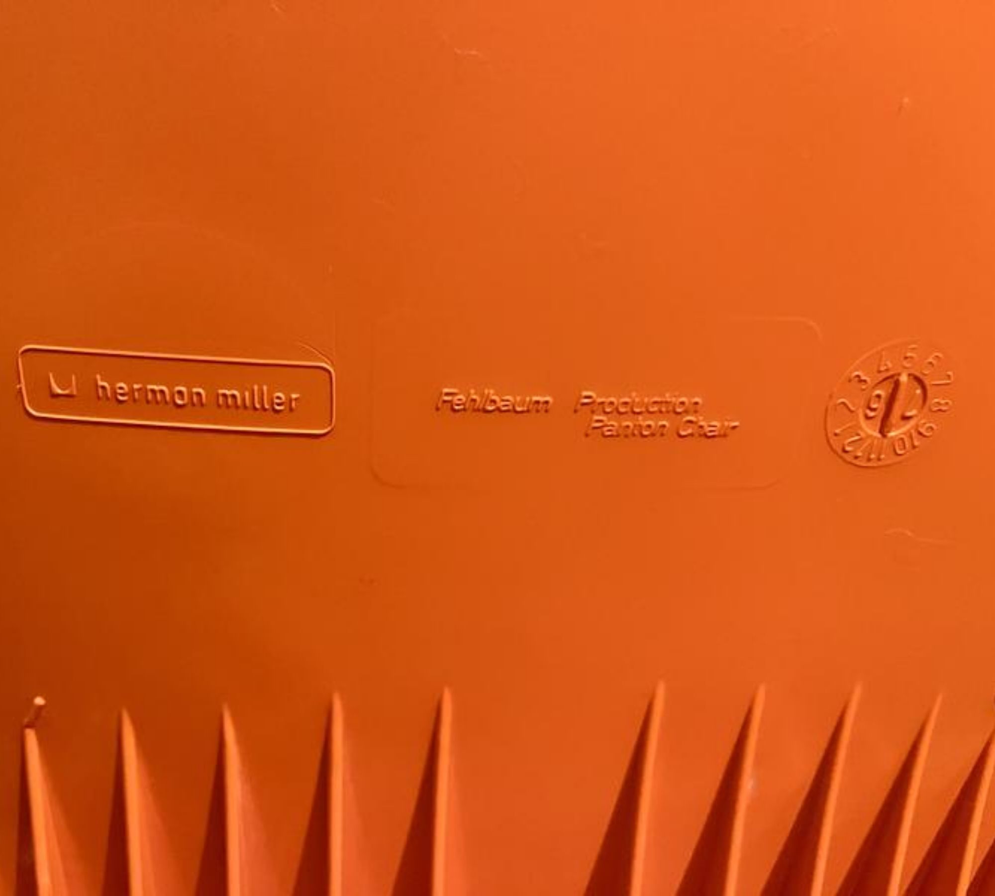 2x Vintage Panton Chair Orange 1970er Jahre