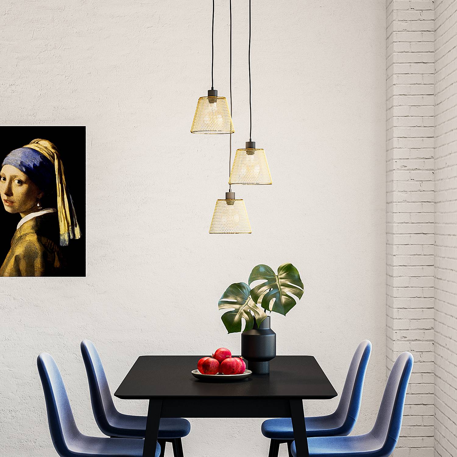 Le Vigan Pendant Lamp Iron 3-bulb