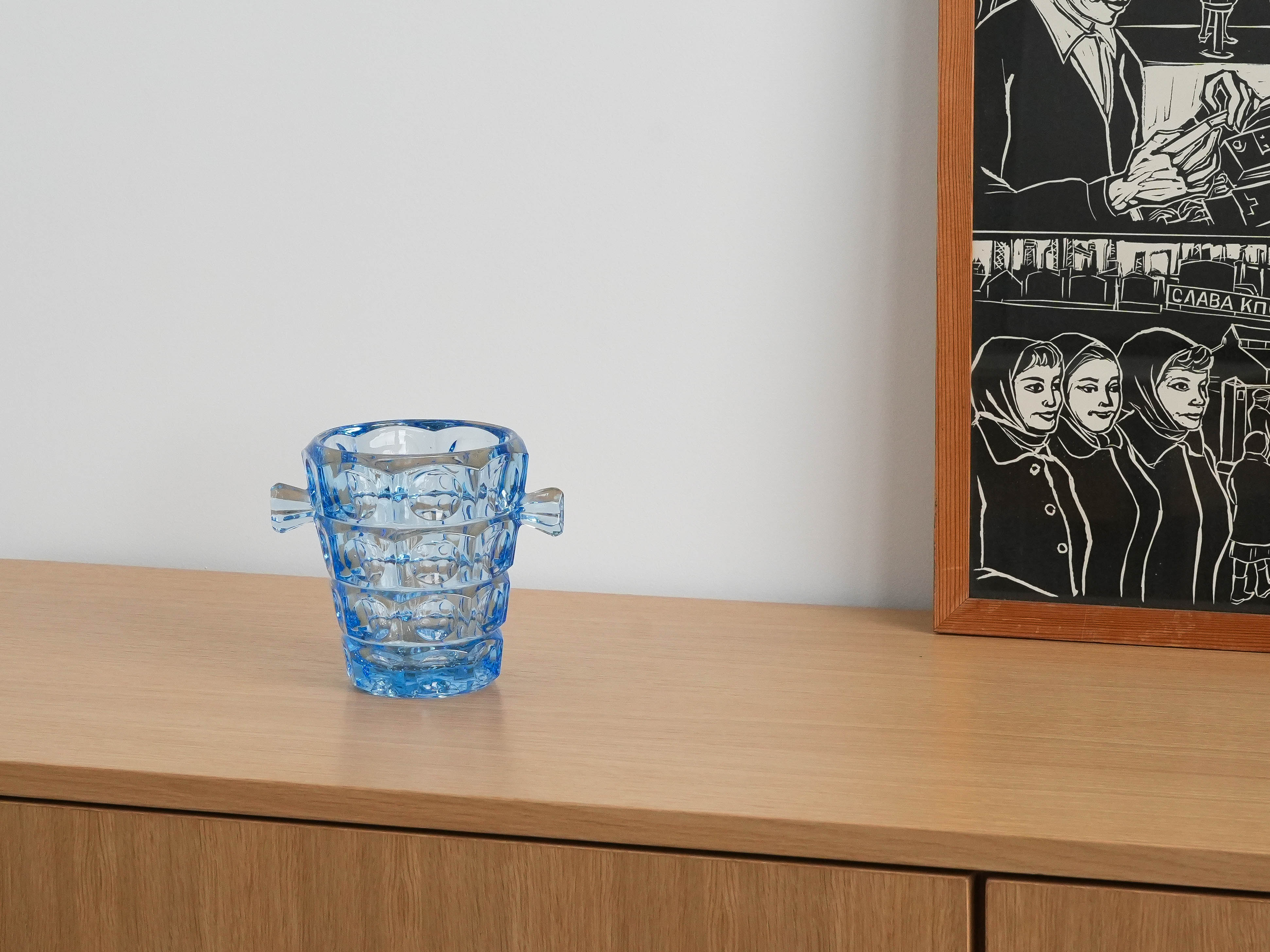 Rosice Ice bucket Blue 1950s