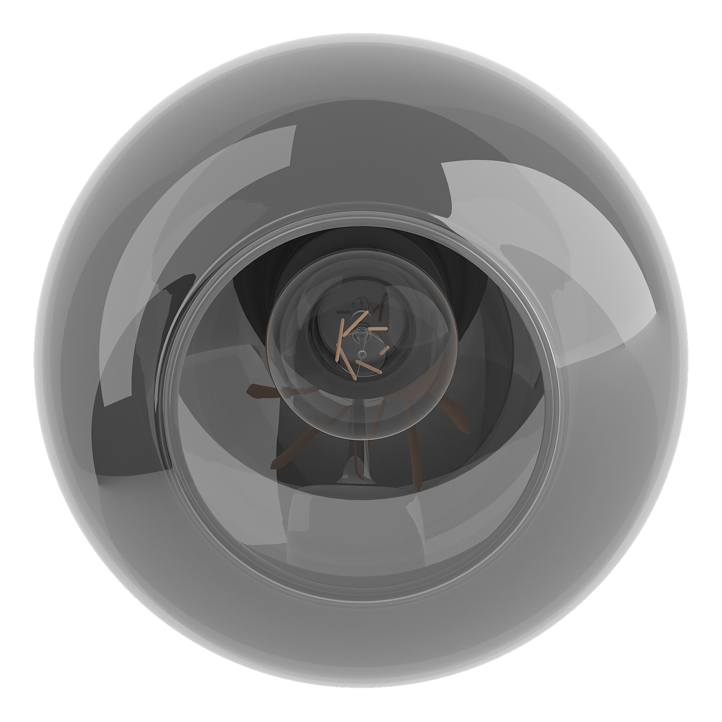 1-Flammig Entea Deckenleuchte Farbglas Eisen