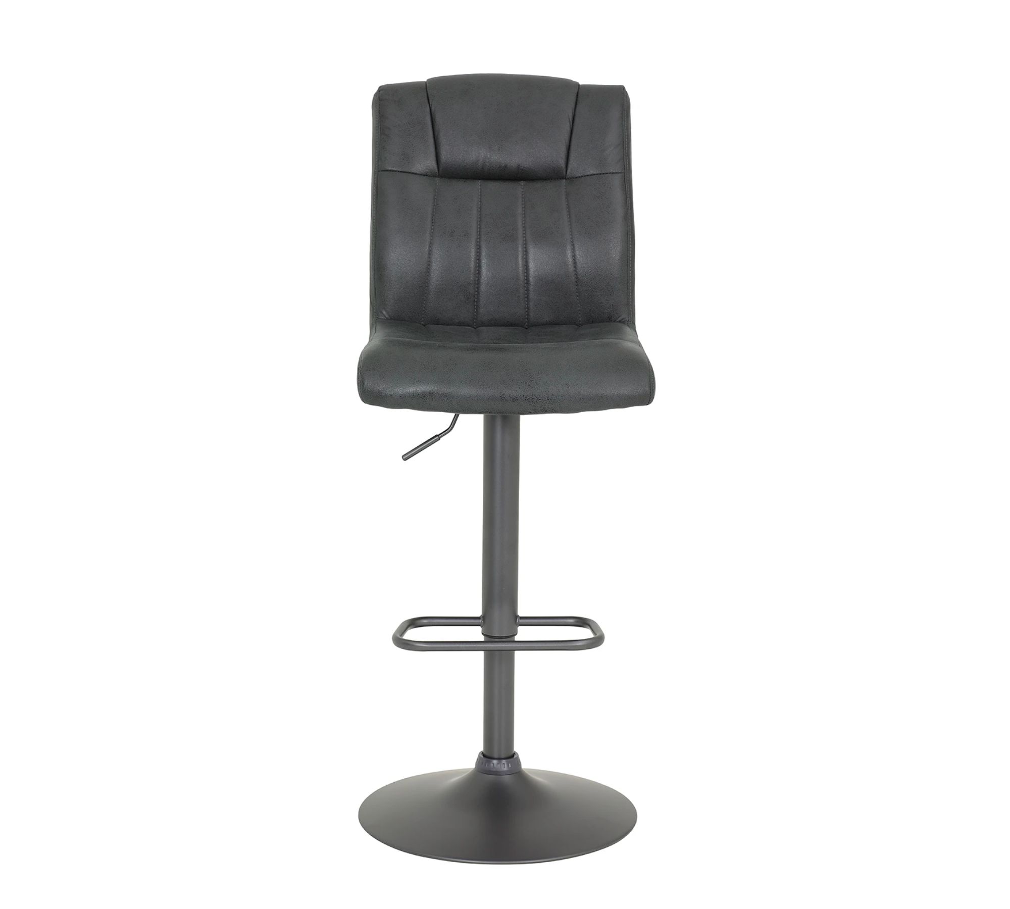 2x Bar stool Microfiber Steel Anthracite