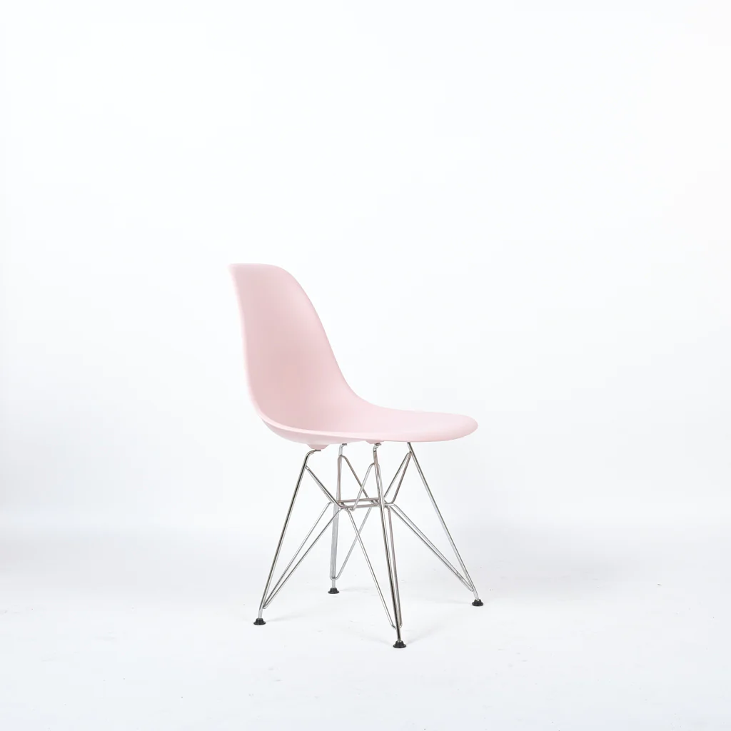 DSR Eames Plastic Side Chair Rosa