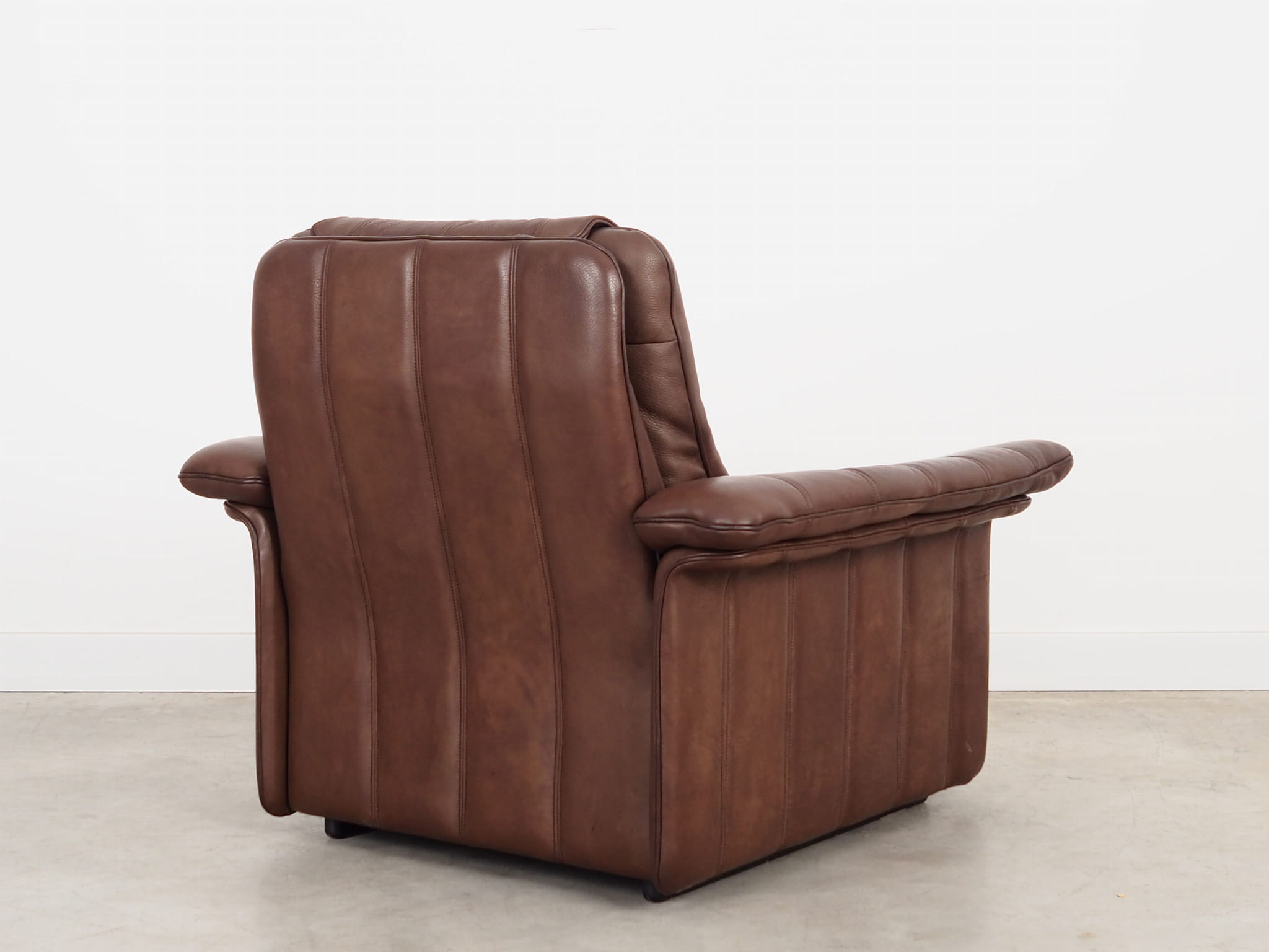 Sessel Leder Braun 1970er Jahre