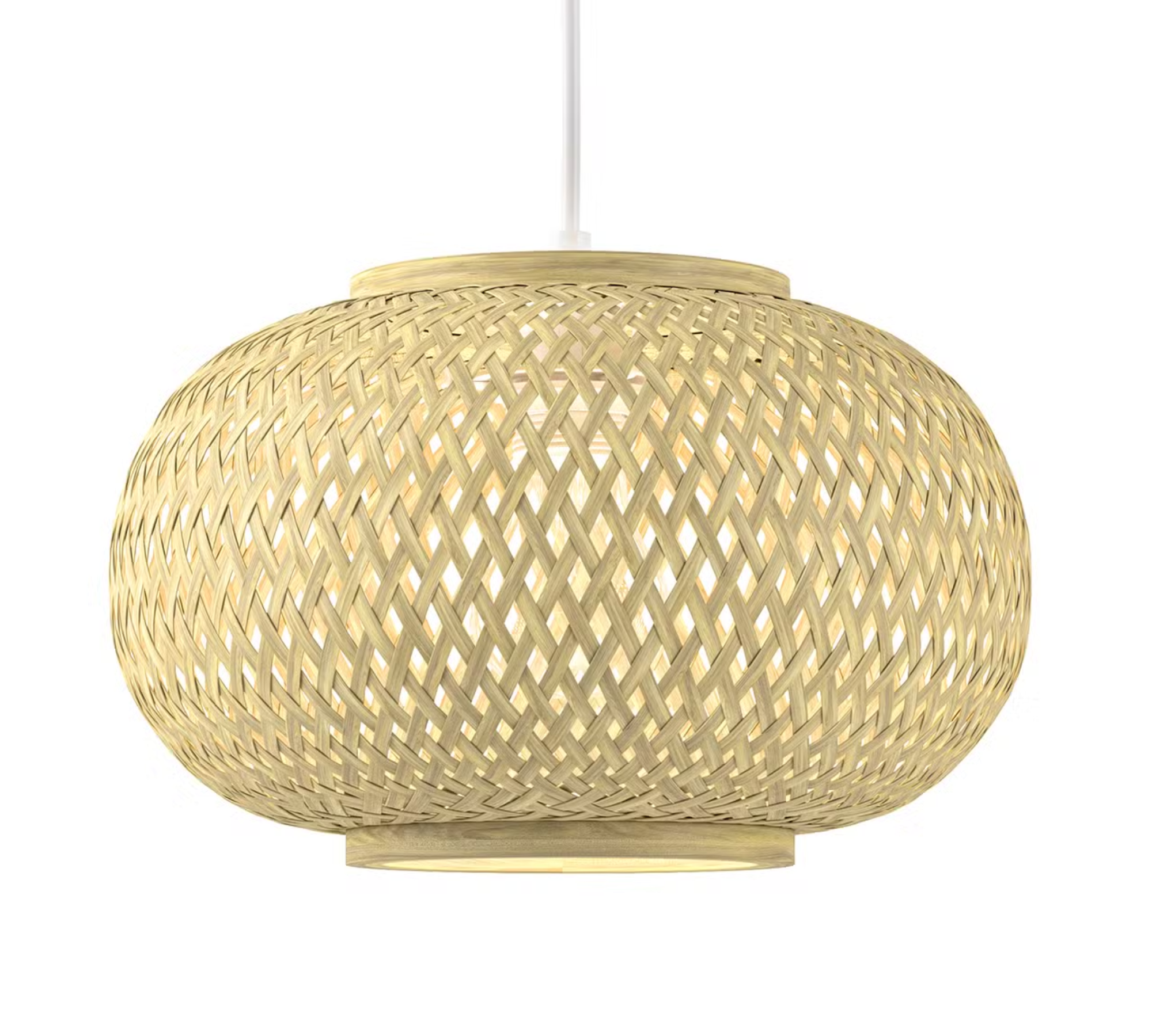 Pendant lamp natural fiber plant leaf