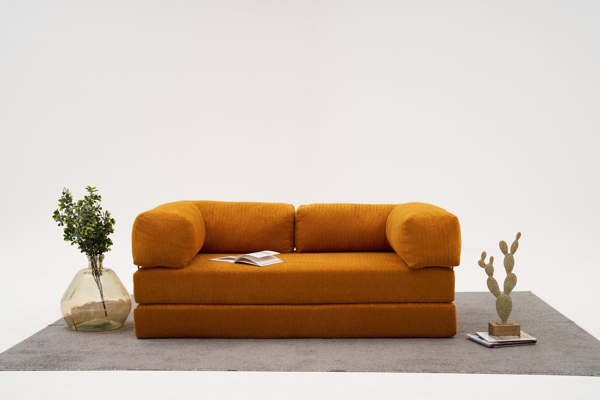 Comfort Schlafsofa 2-Sitzer Orange