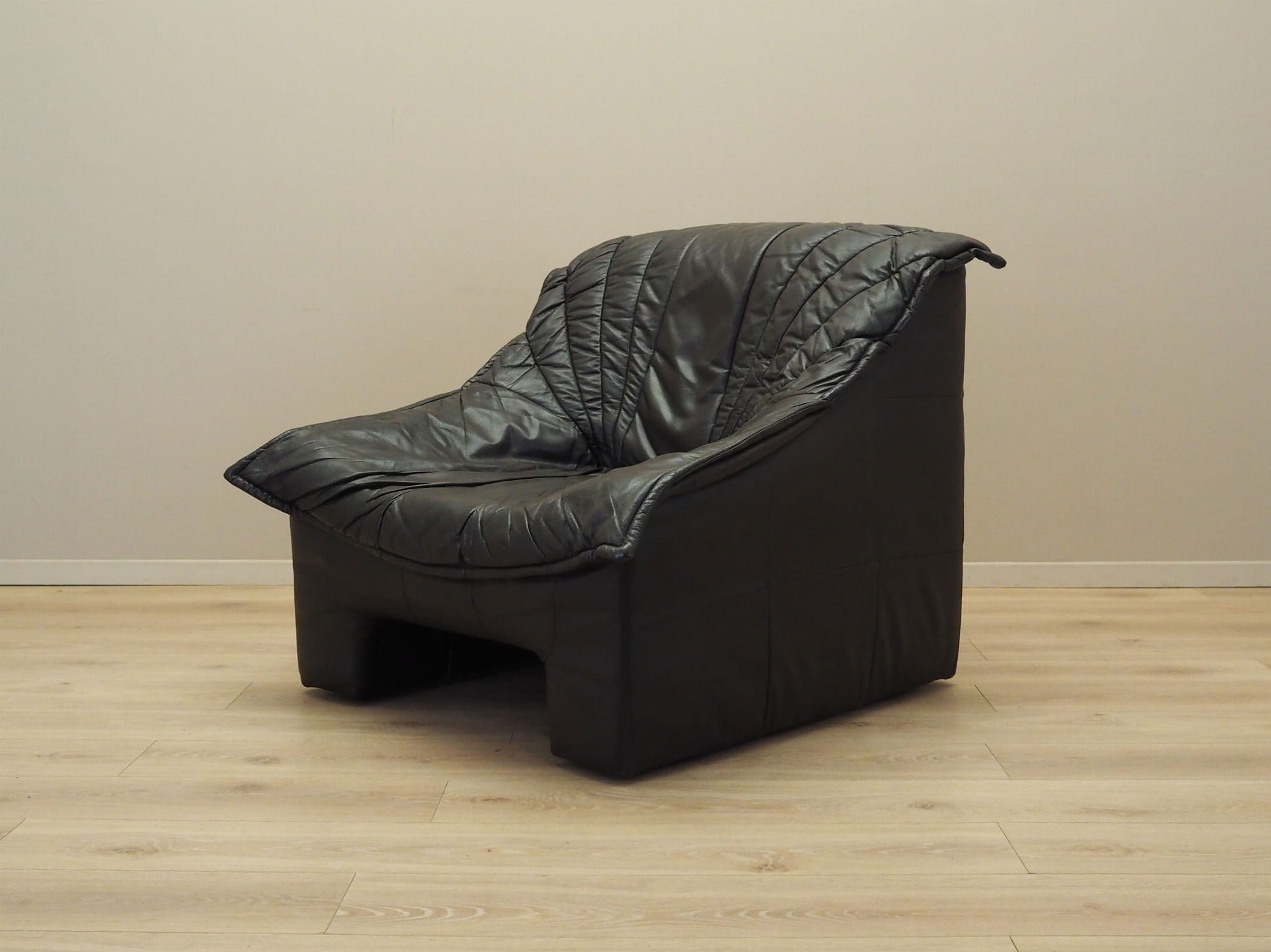 Armchair Leather Black 1960s