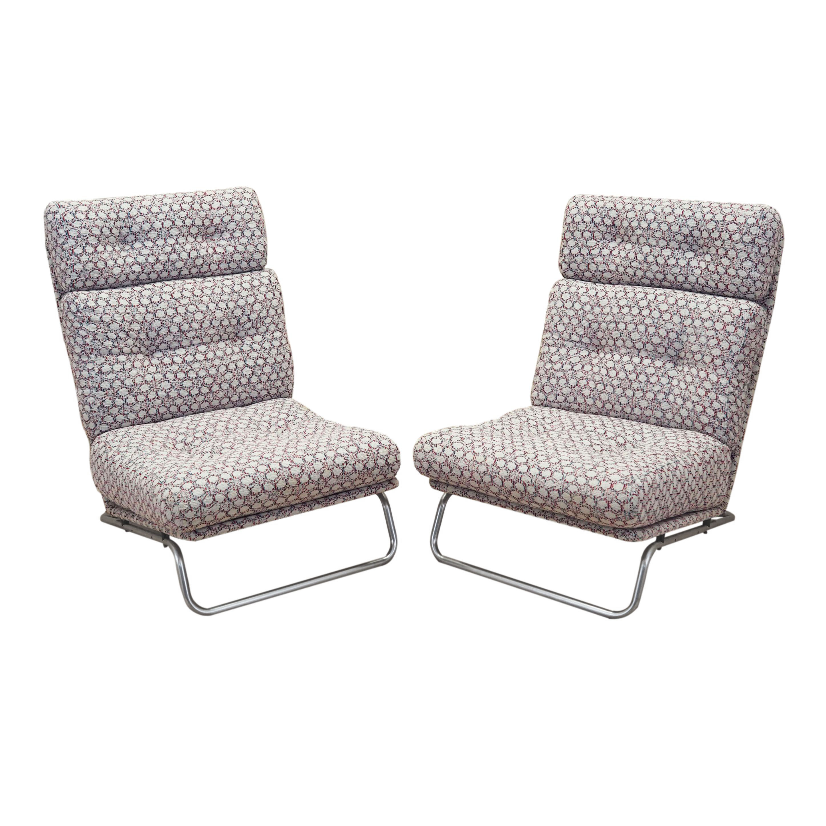 2x Vintage Loungesessel 1970er Jahre