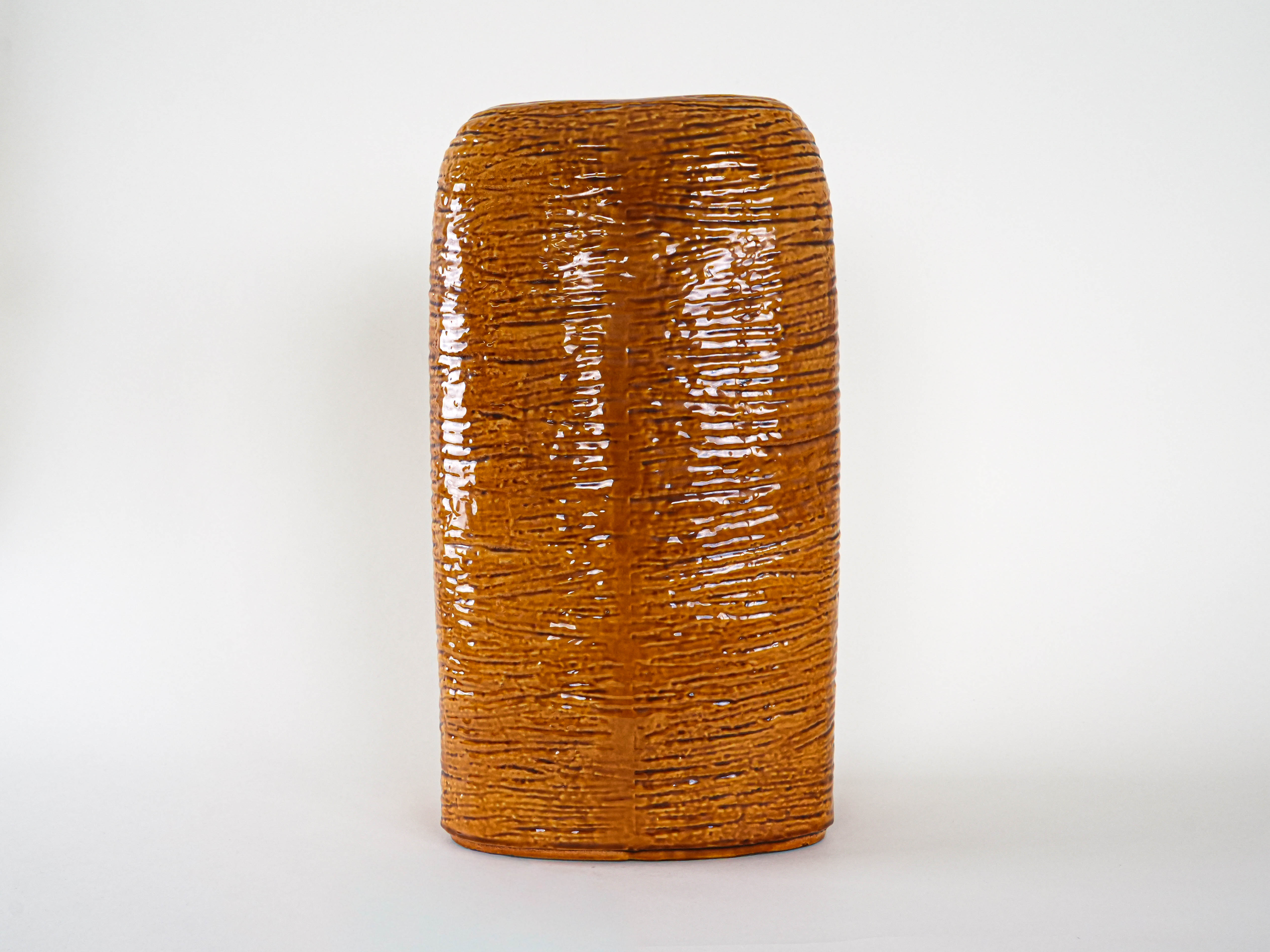 Keramikvase Braun