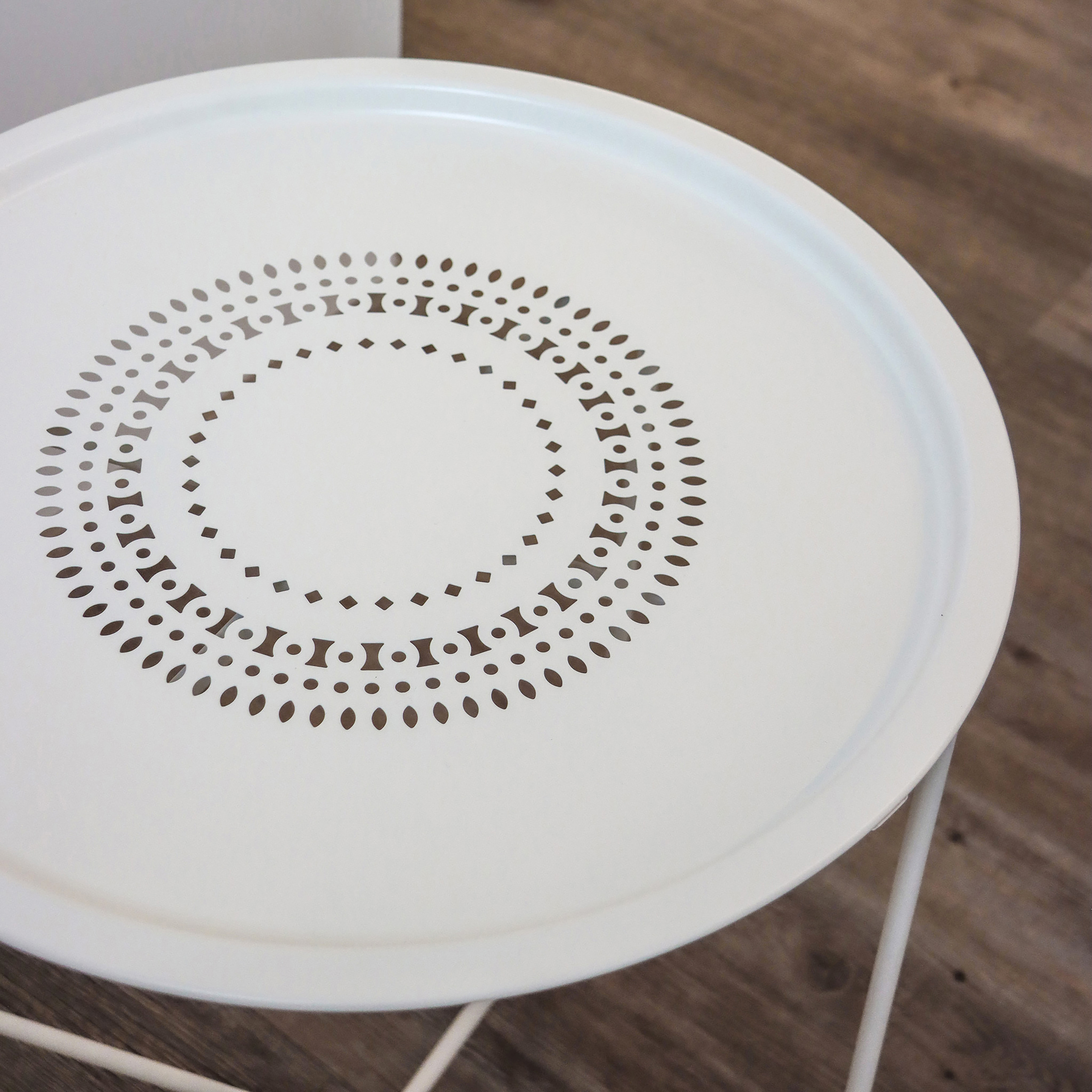 ALLRUND tavolino metallo bianco