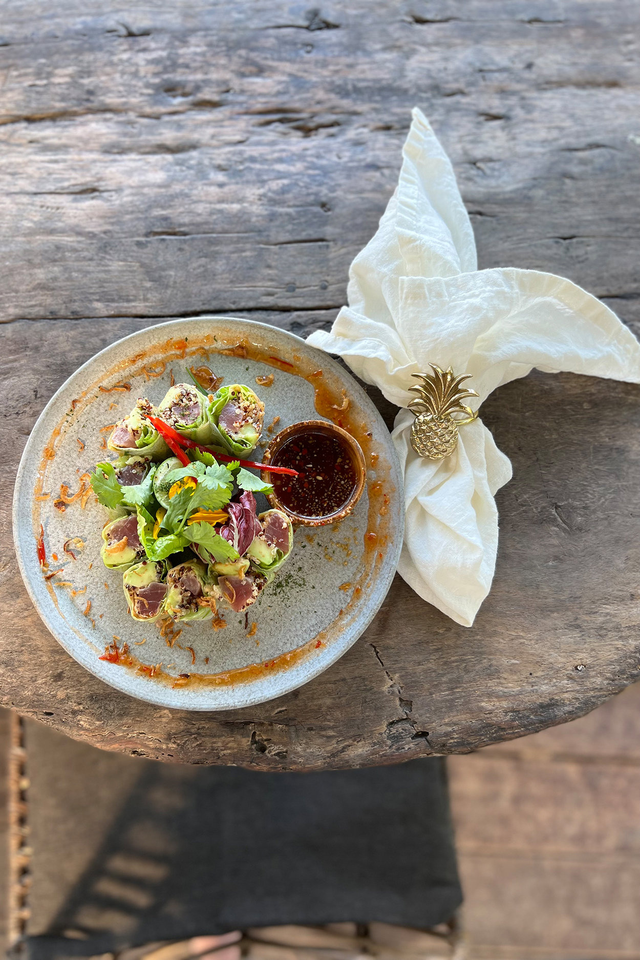 4x Napkin Linen White