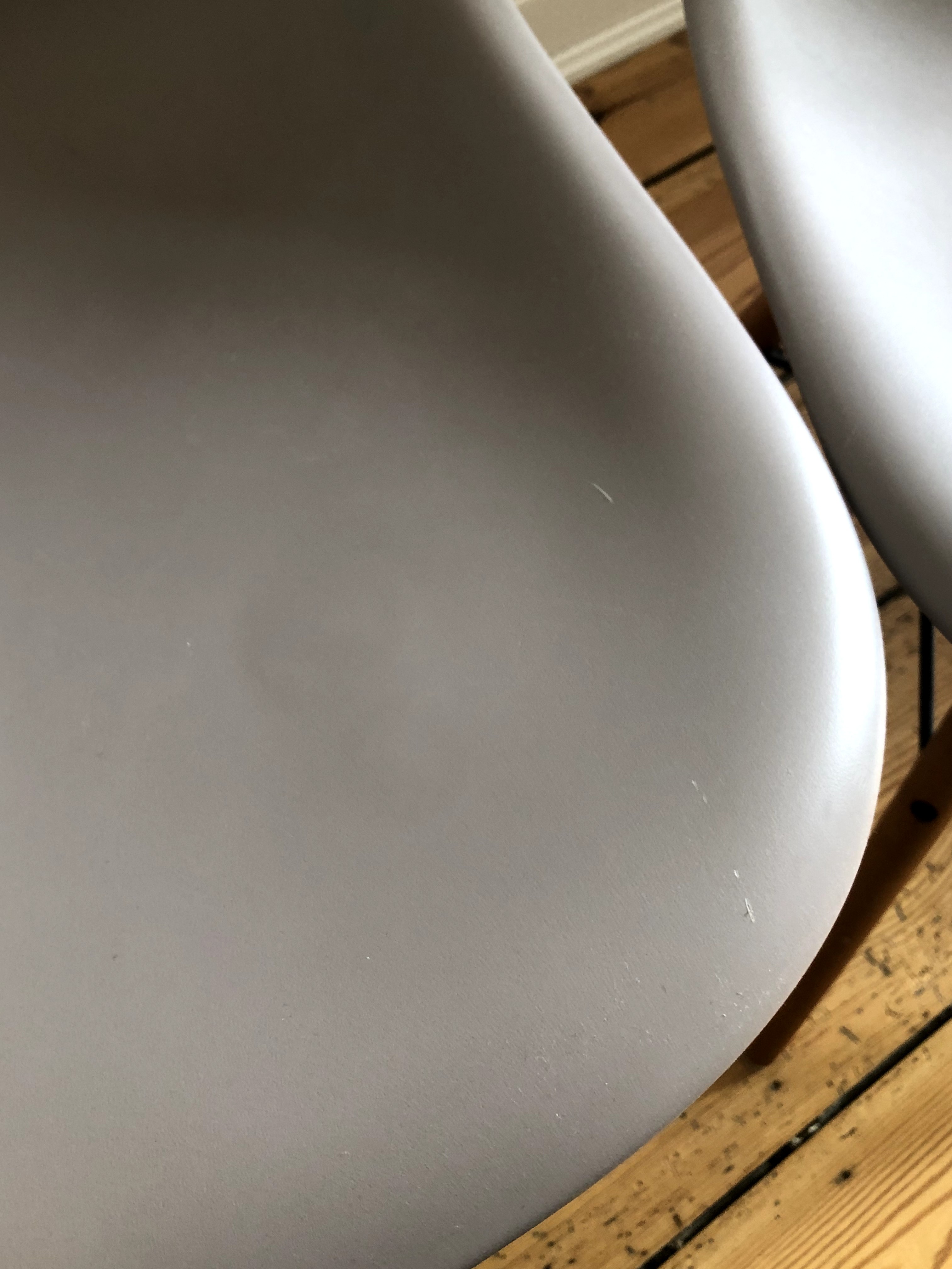 2x Vitra Eames Plastic Armchair Ahornholz Mauve Grau