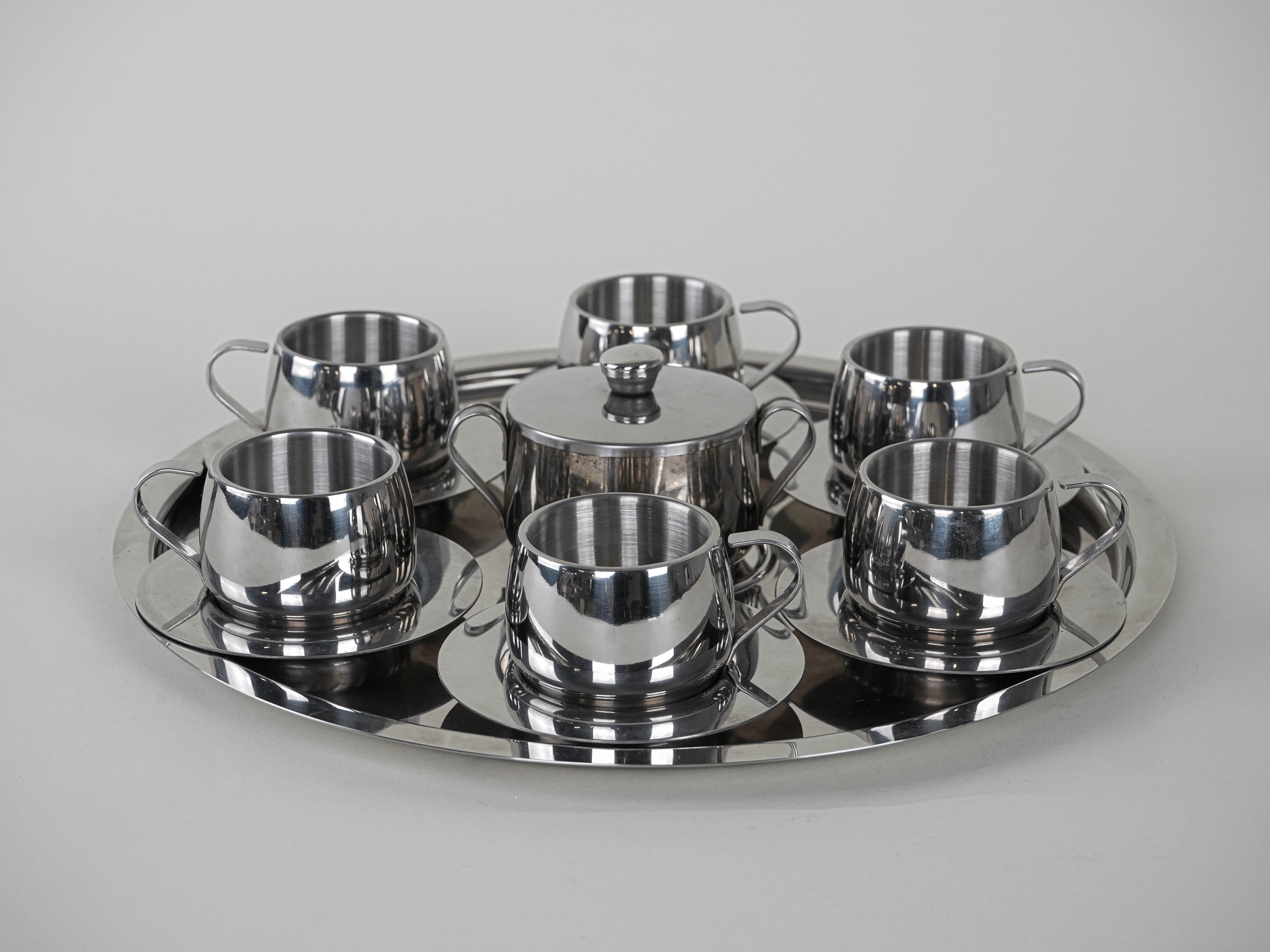 Coffee service stainless steel silver 1980s