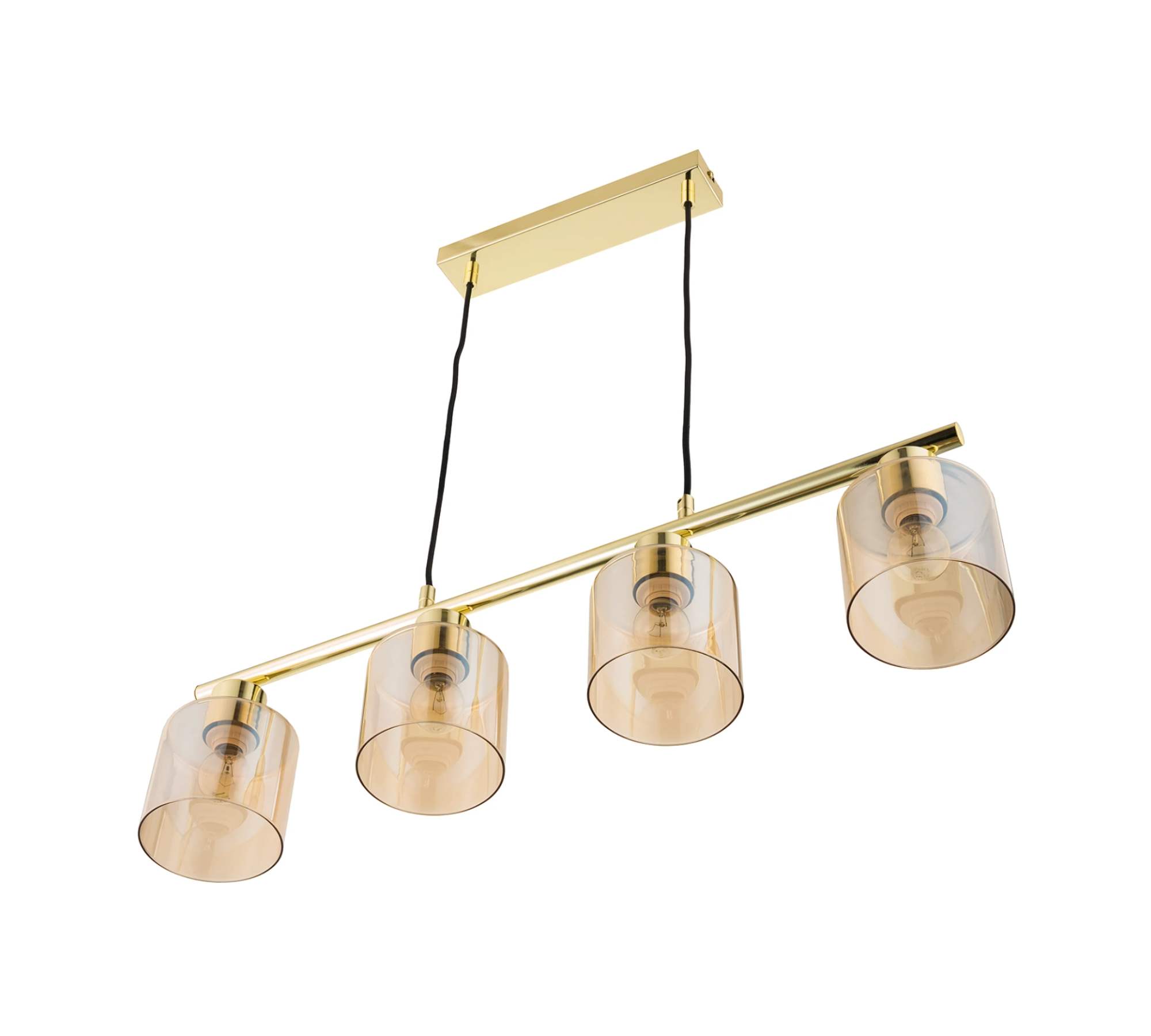 Pendant lamp glass metal brass