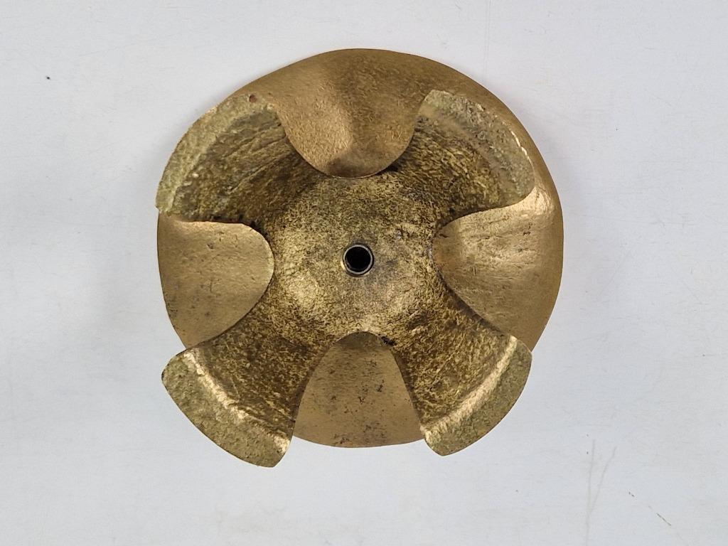 Vintage Kerzenständer Messing Metall Gold  1960er Jahre