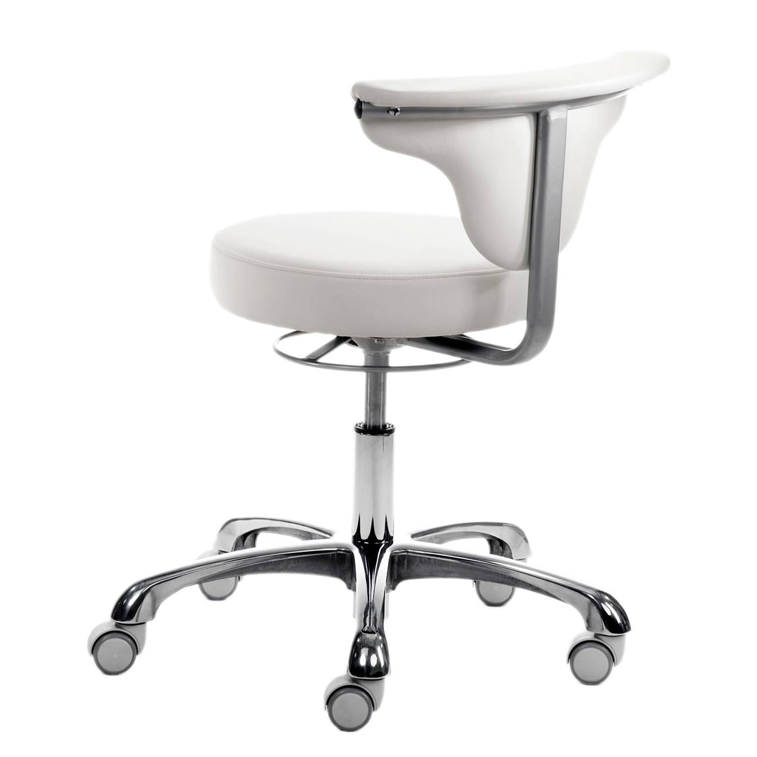 Office swivel chair myJAZZ synthetic leather aluminum white