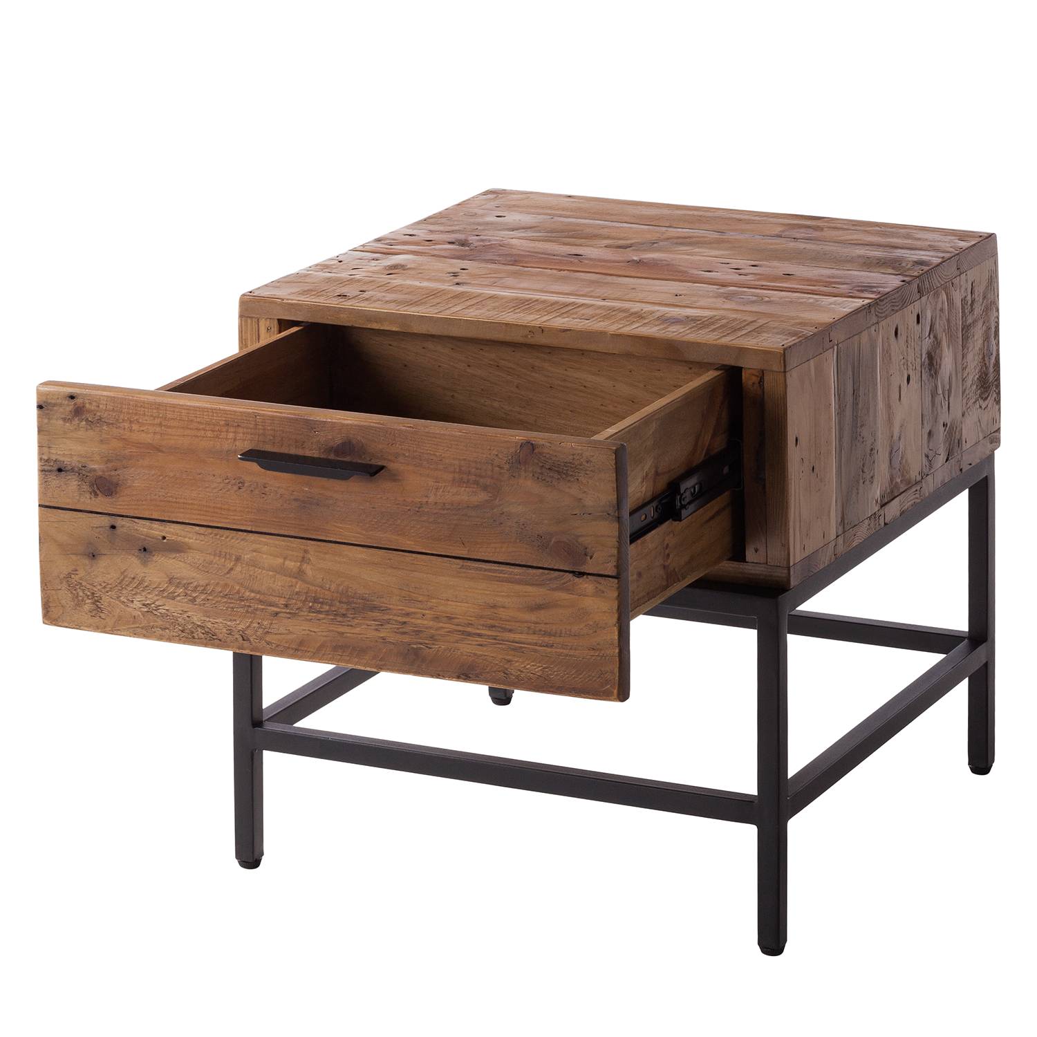 Side table GRASBY Solid Pine Black