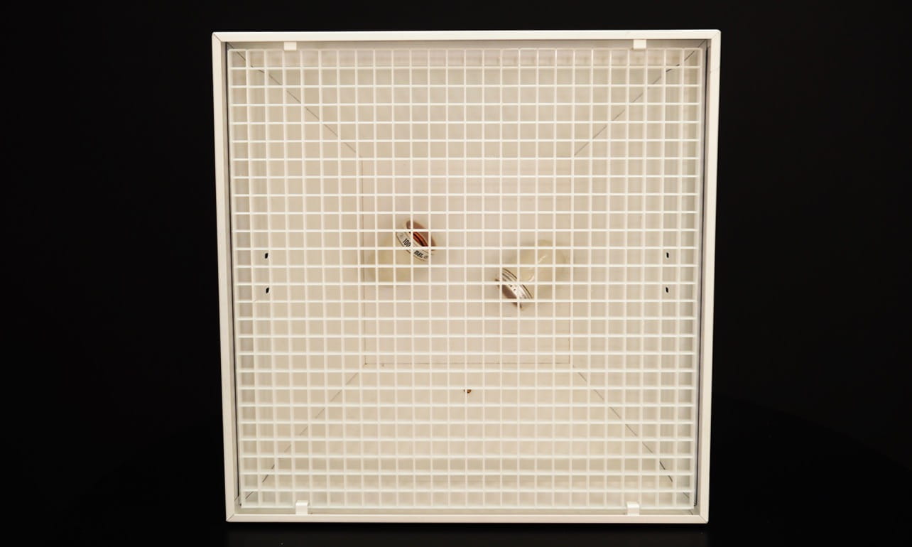 Vintage Pendant Lamp Metal White 1970s