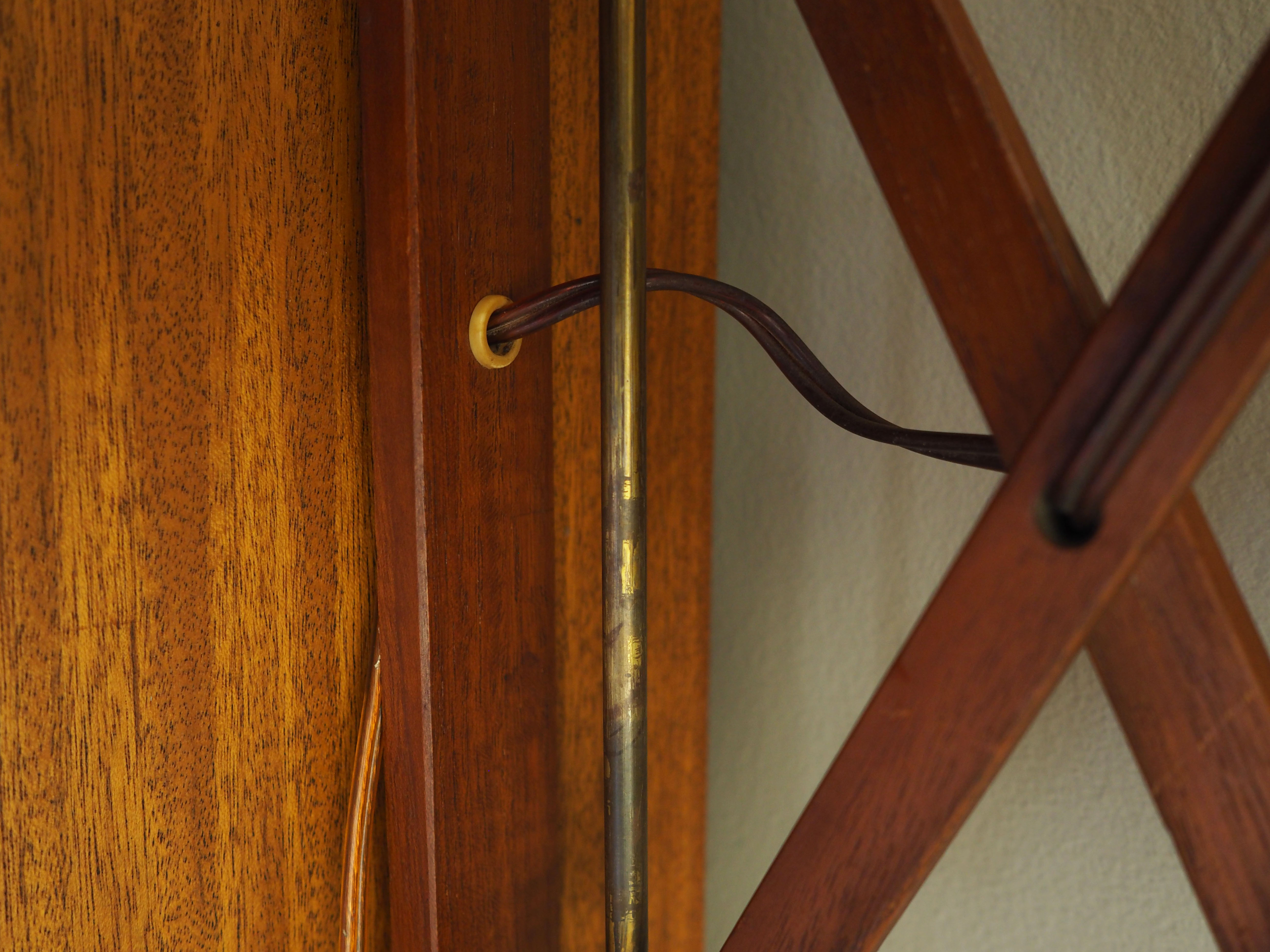 Scissor Wandleuchte Teakholz 1970er Jahre