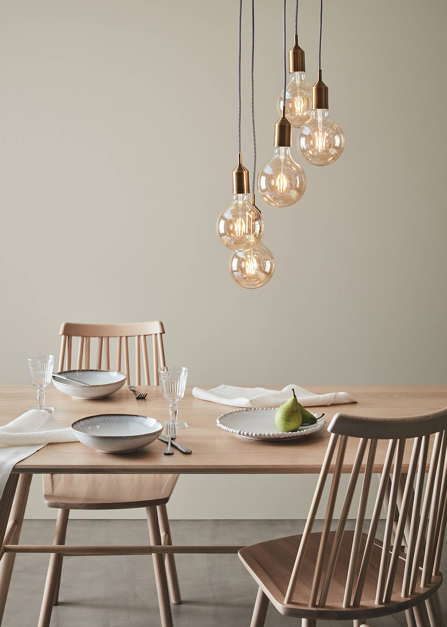 5-Flammig Pendelleuchte Round Bronx Eisen Gold