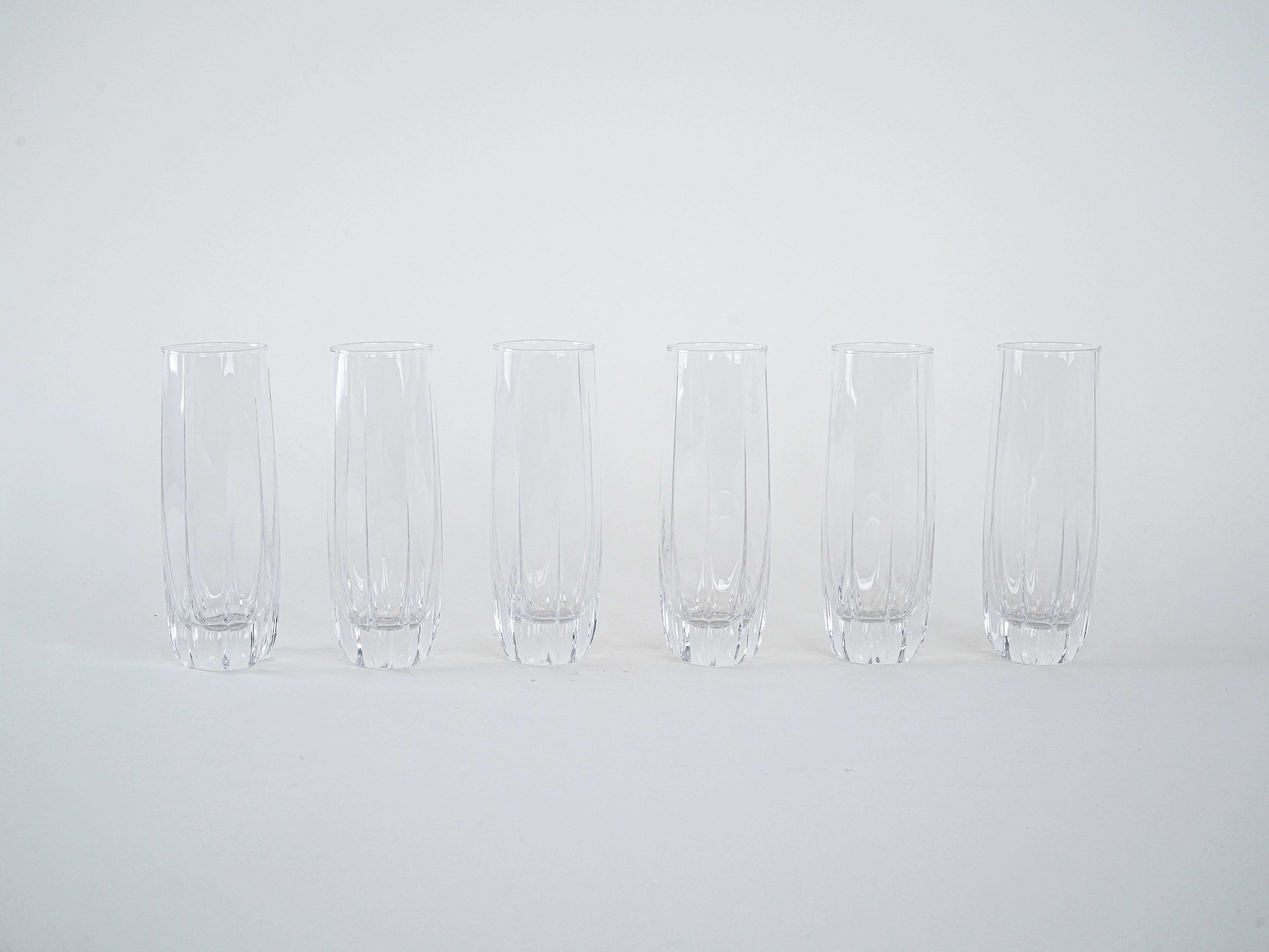 Gläser 6er-Set Transparent 1960er-Jahre