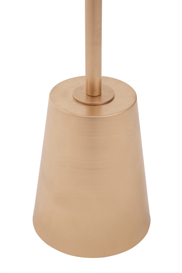 Avola Tavolino Rotondo Effetto Marmo Bianco Oro