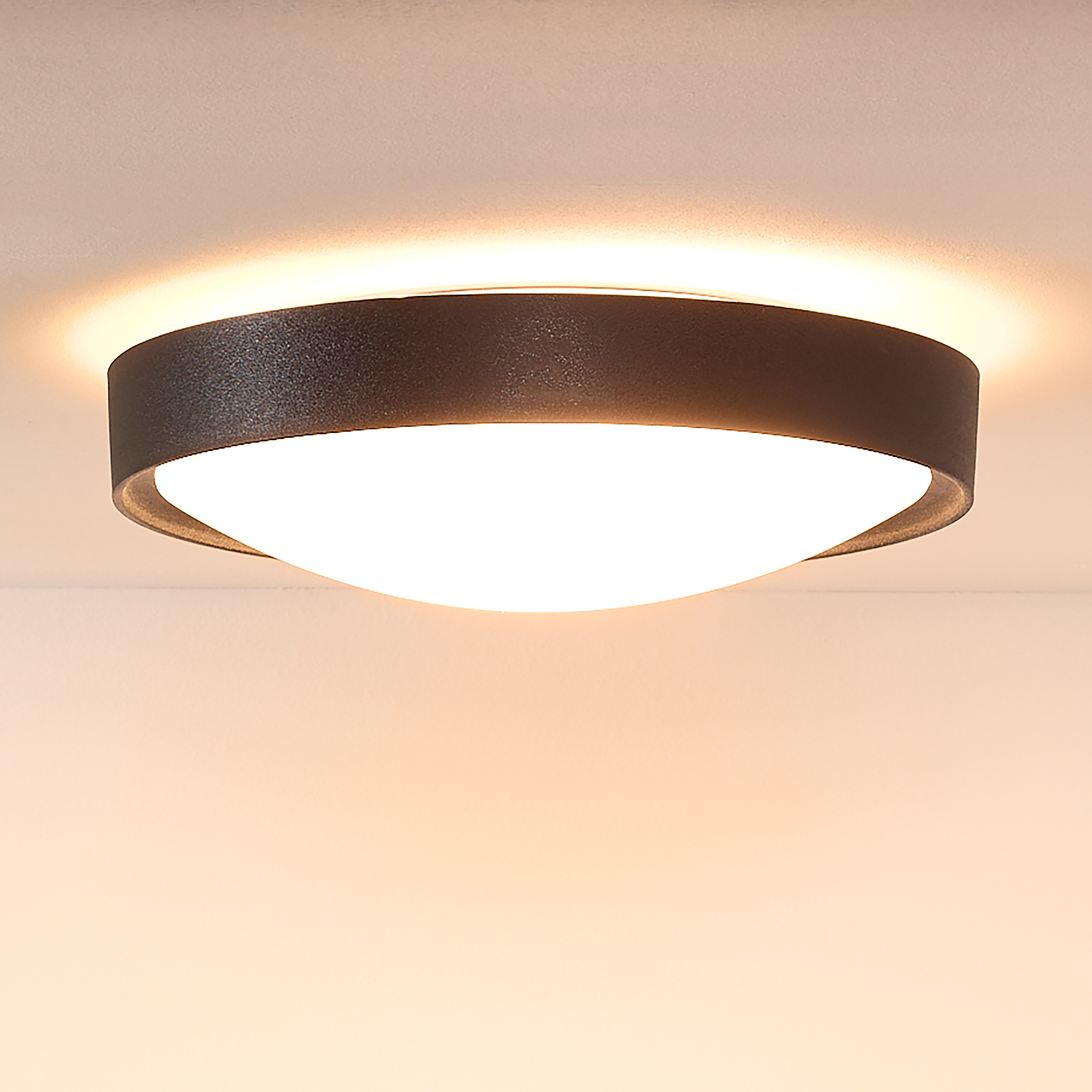 Lex Deckenleuchte  Polypropylen Schwarz Ø33cm